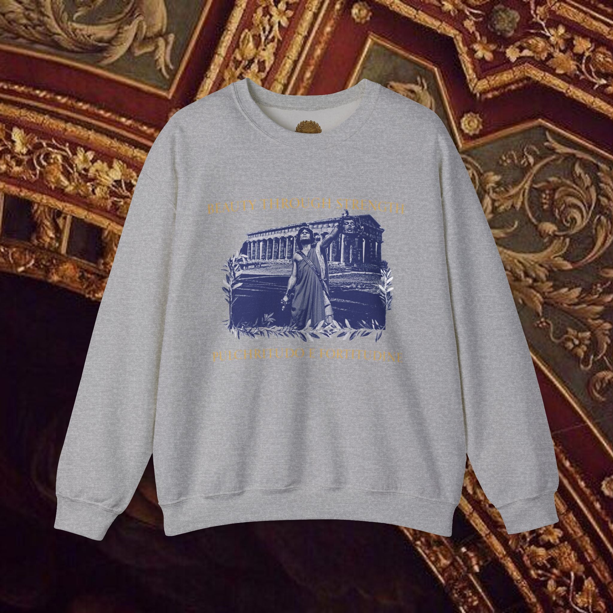 The Hero's Victory Classically-Themed Cotton Graphic T Sweatshirt