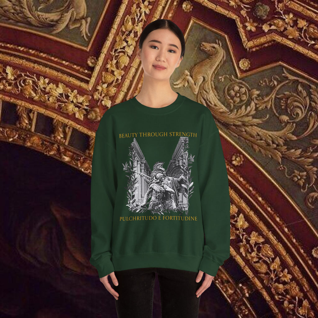 The Goddess's Protection Classically-Inspired Cotton Graphic Sweatshirt