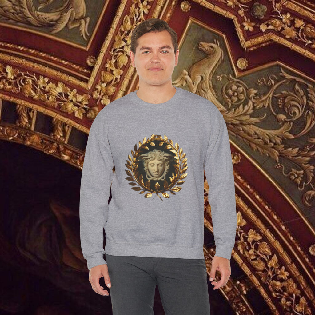 Medusa's Gaze Classical Inspired Mythology Unisex Heavy Blend Crewneck Graphic Sweatshirt