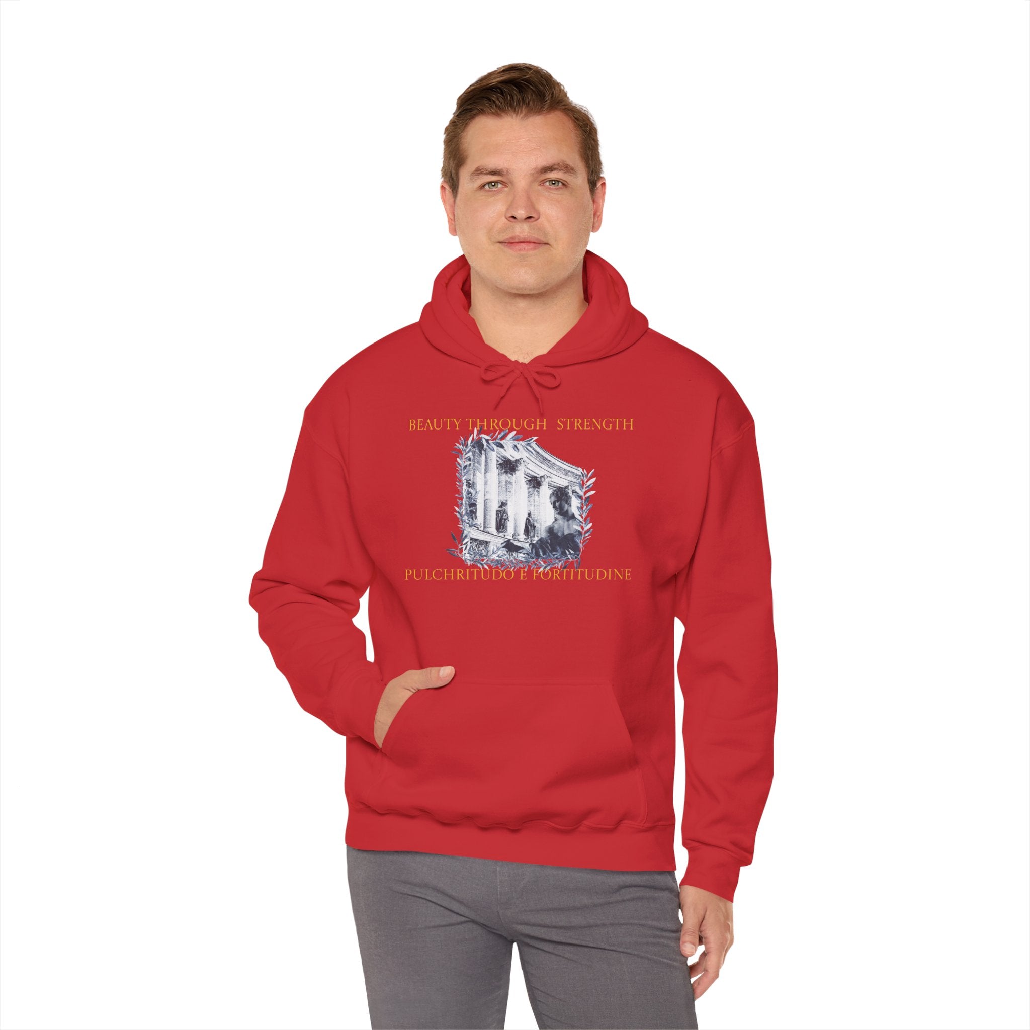 Beauty Through Strength Classically-Inspired Cotton Graphic Hoodie