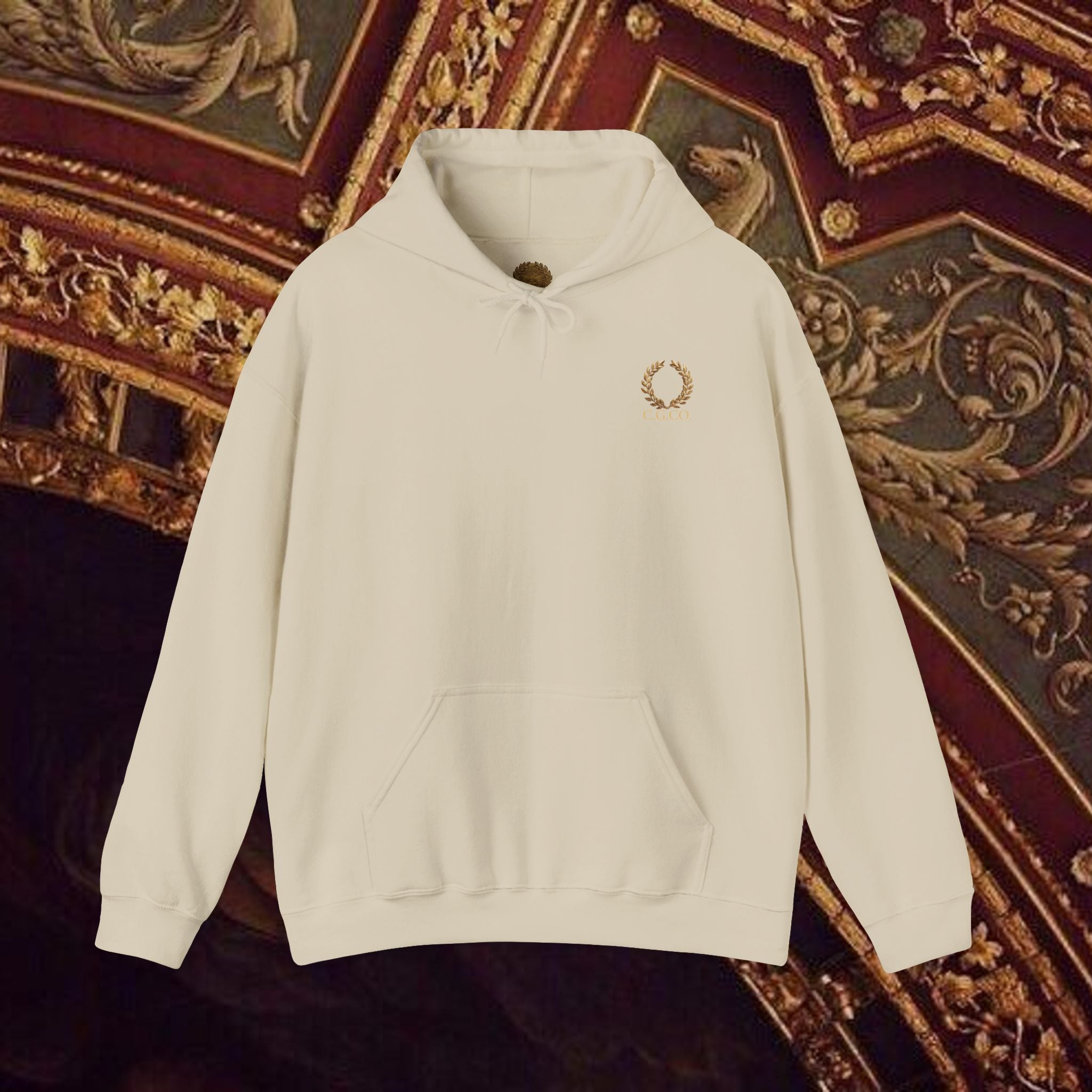 Beauty Through Strength Classically-Inspired Cotton Graphic Hoodie Back Version