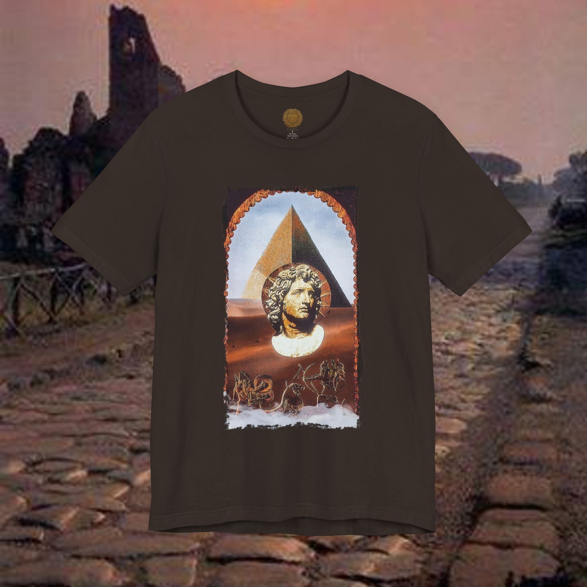 Alexander the Great In Egypt Pyramid Graphic T Shirt