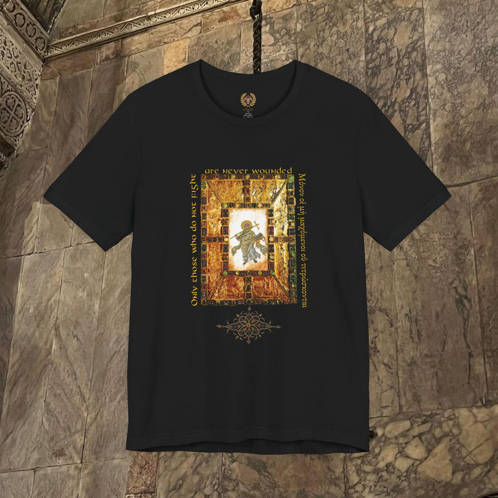 The Scholar's Manuscript Byzantine Inspired Medieval Cotton Graphic T-Shirt
