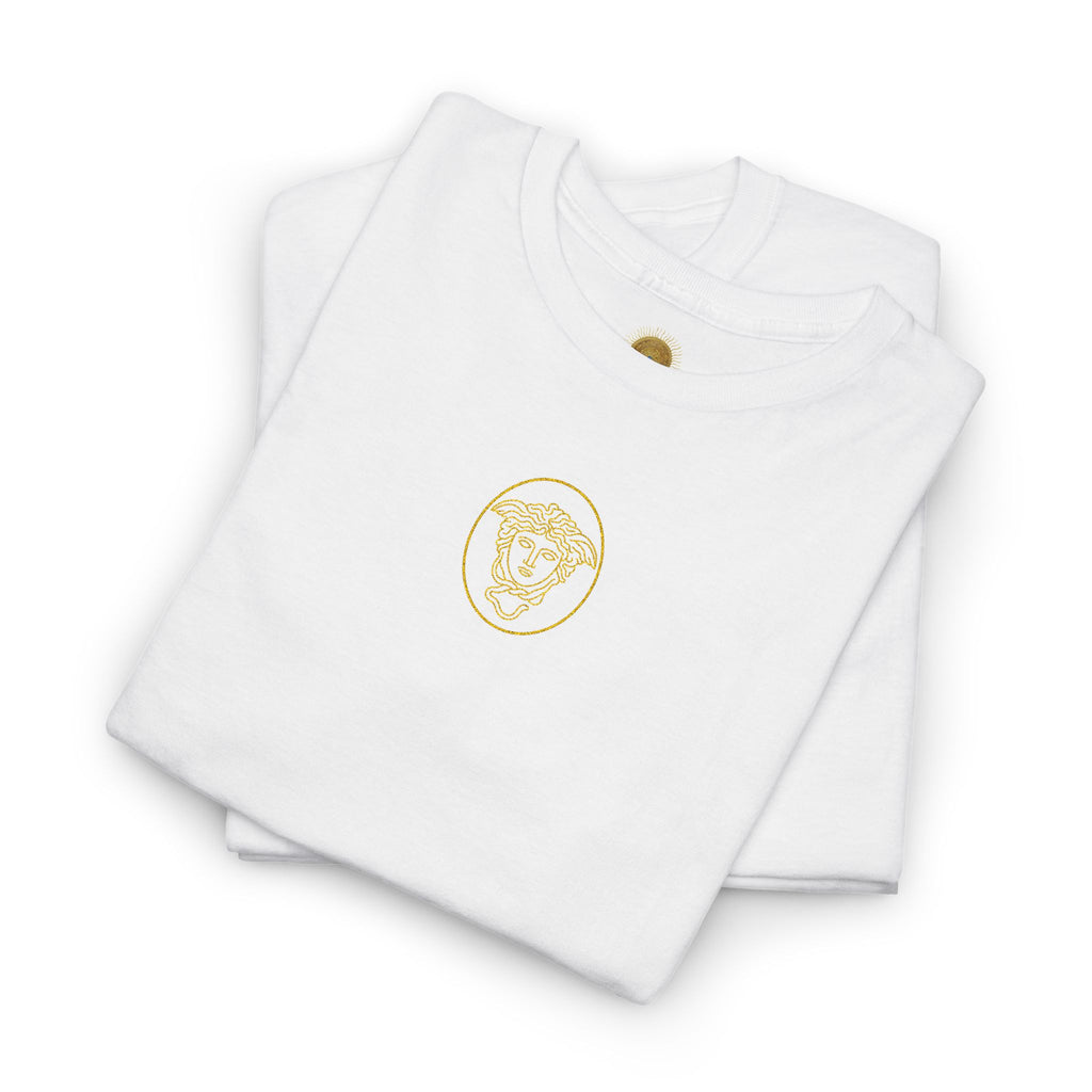 Medusa's Head Unisex Heavy Cotton Tee, Colorful Graphic Tee