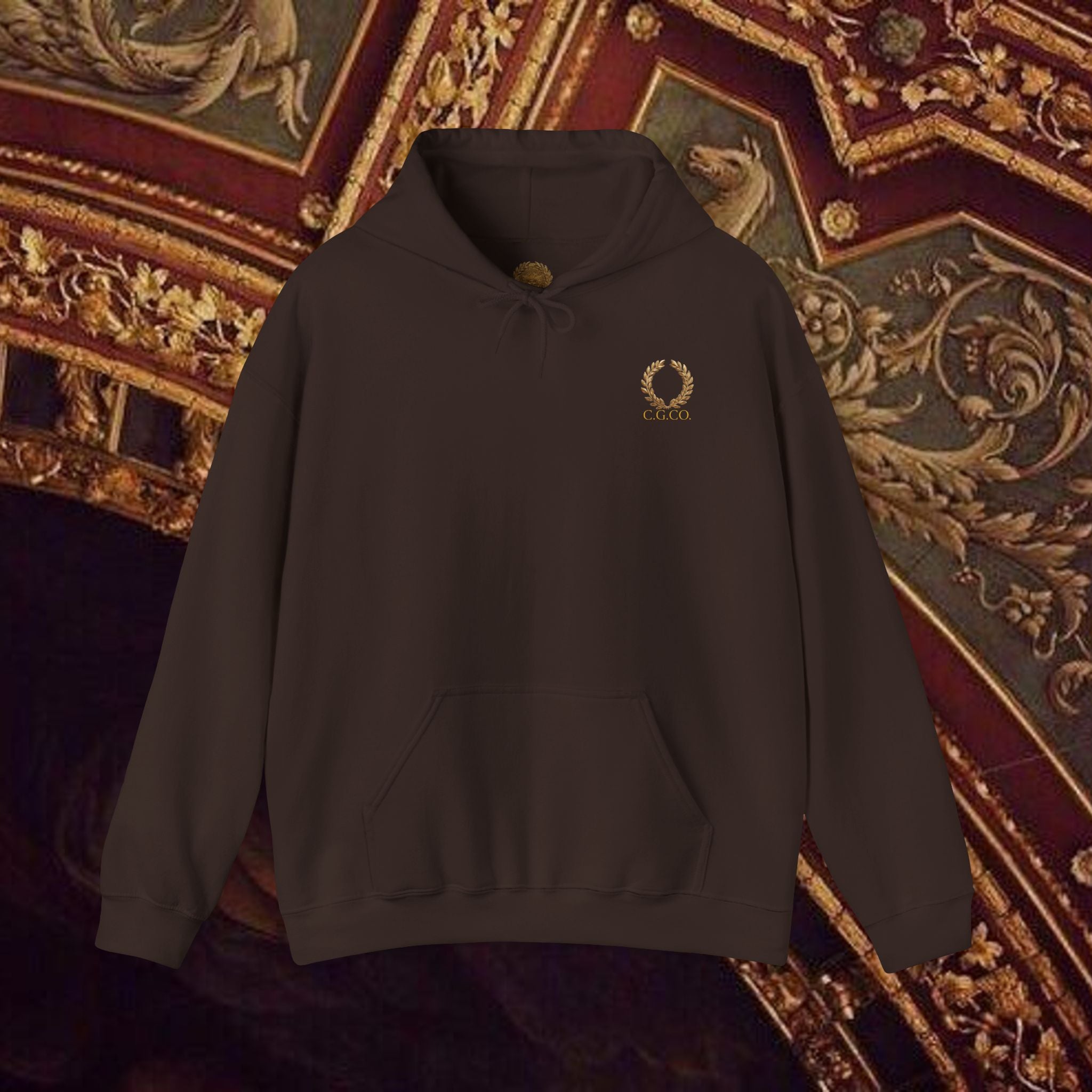 The Goddess's Protection Classically-Inspired Cotton Graphic Hoodie Back Version