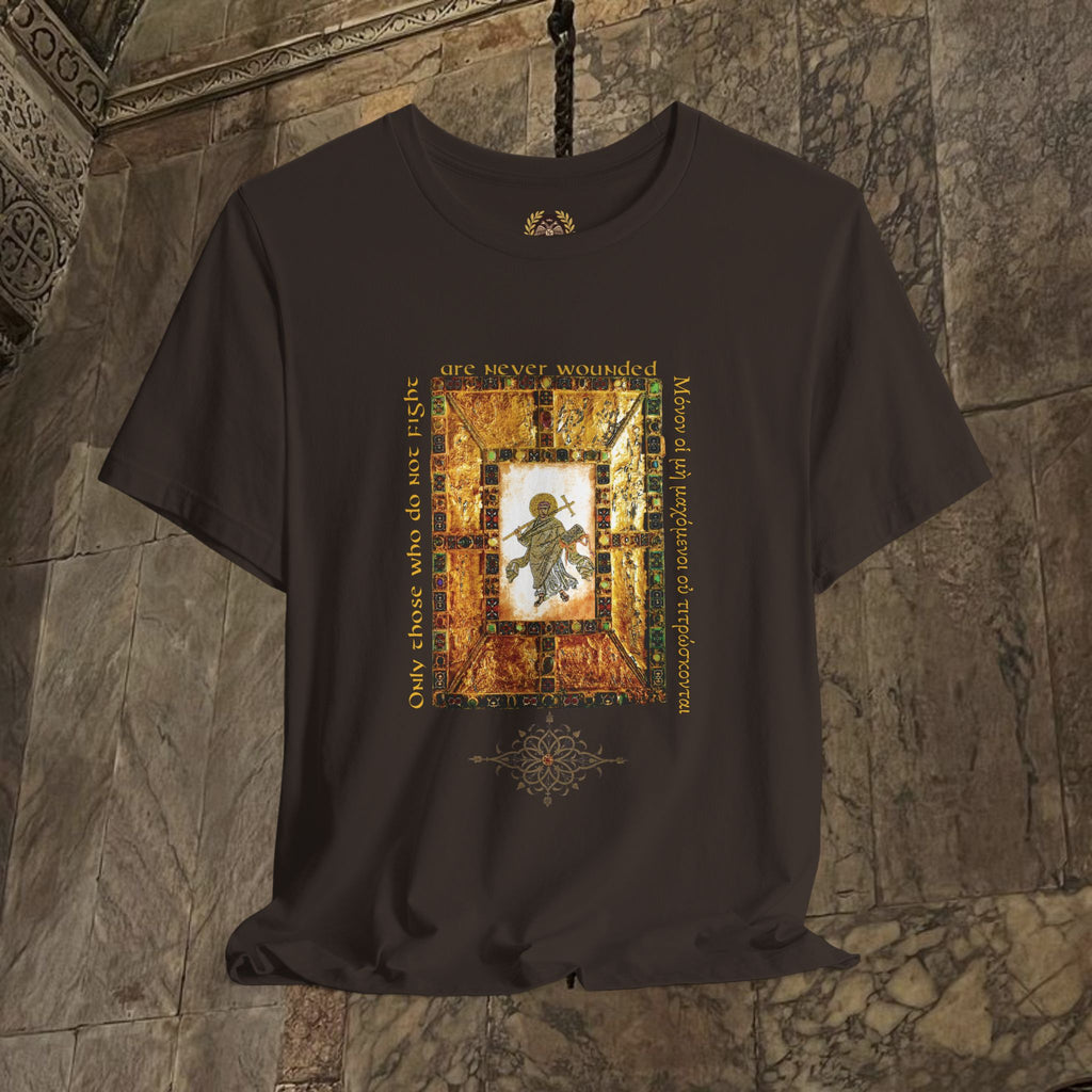 The Scholar's Manuscript Byzantine Inspired Medieval Cotton Graphic T-Shirt