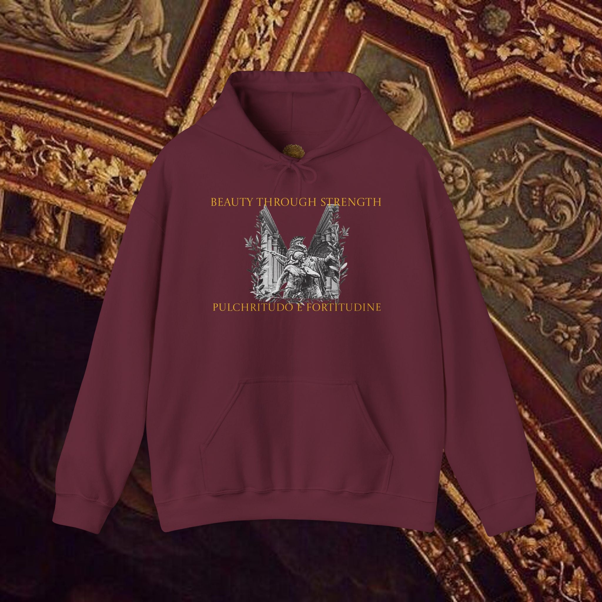 The Goddess's Protection Classically-Inspired Cotton Graphic Hoodie