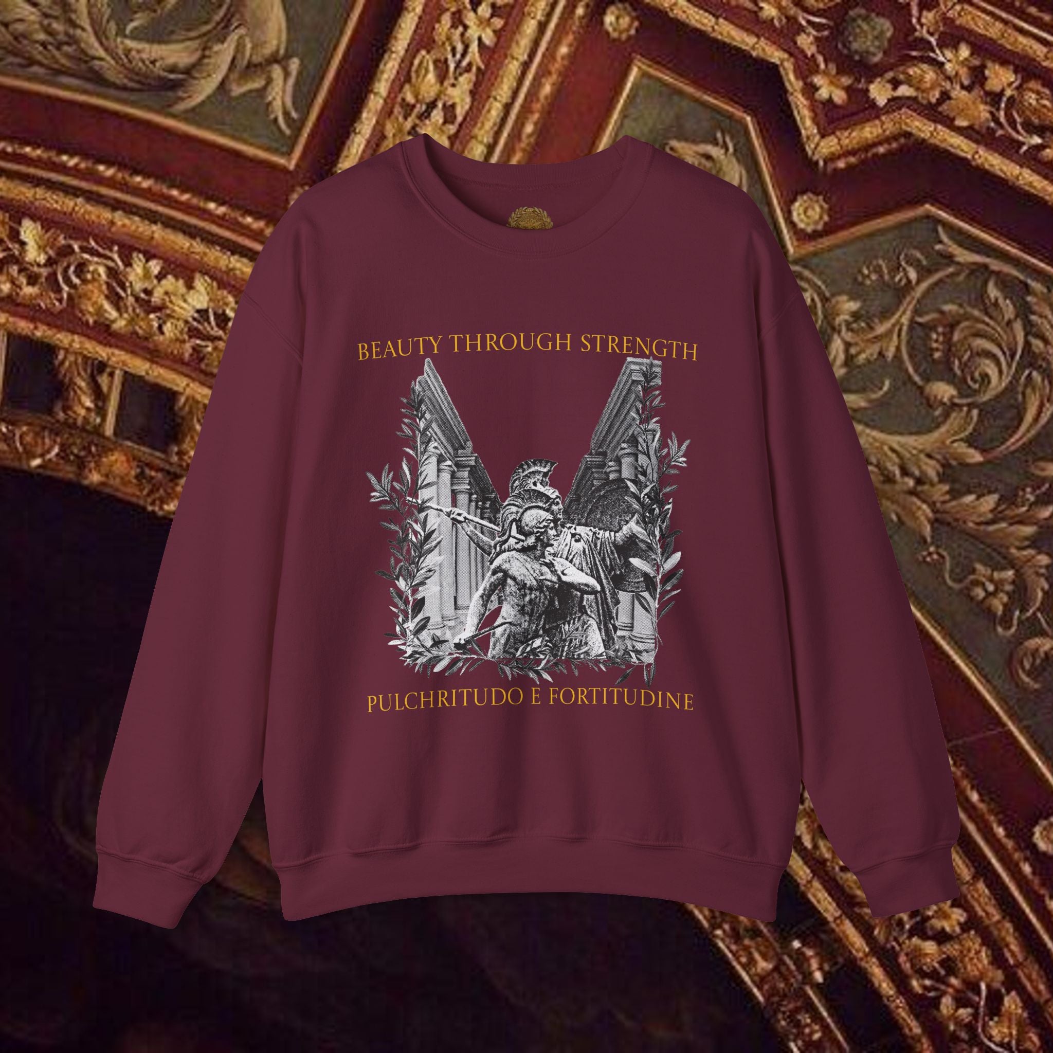 The Goddess's Protection Classically-Inspired Cotton Graphic Sweatshirt