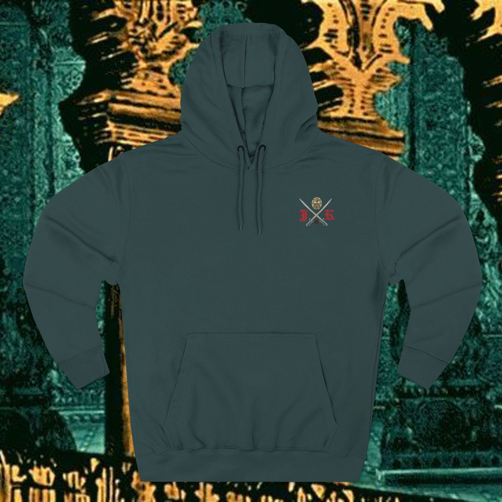 Mythic Vitalism, Sanguis Christianus Vetus Exploration and Adventure Inspired Graphic Fleece Hoodie back version