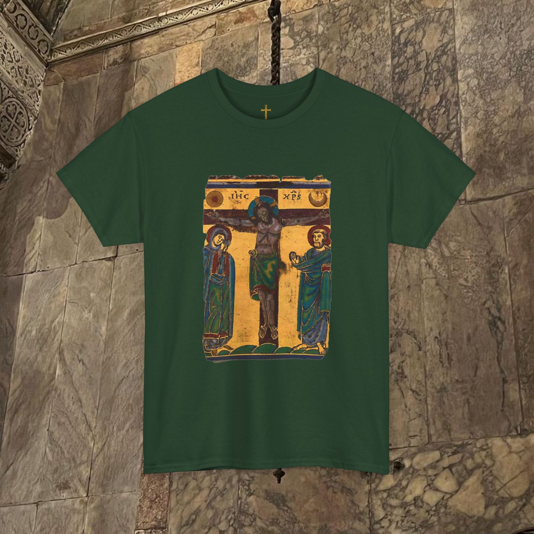 Byzantine Manuscript Art T-Shirt - Sacred Icon work