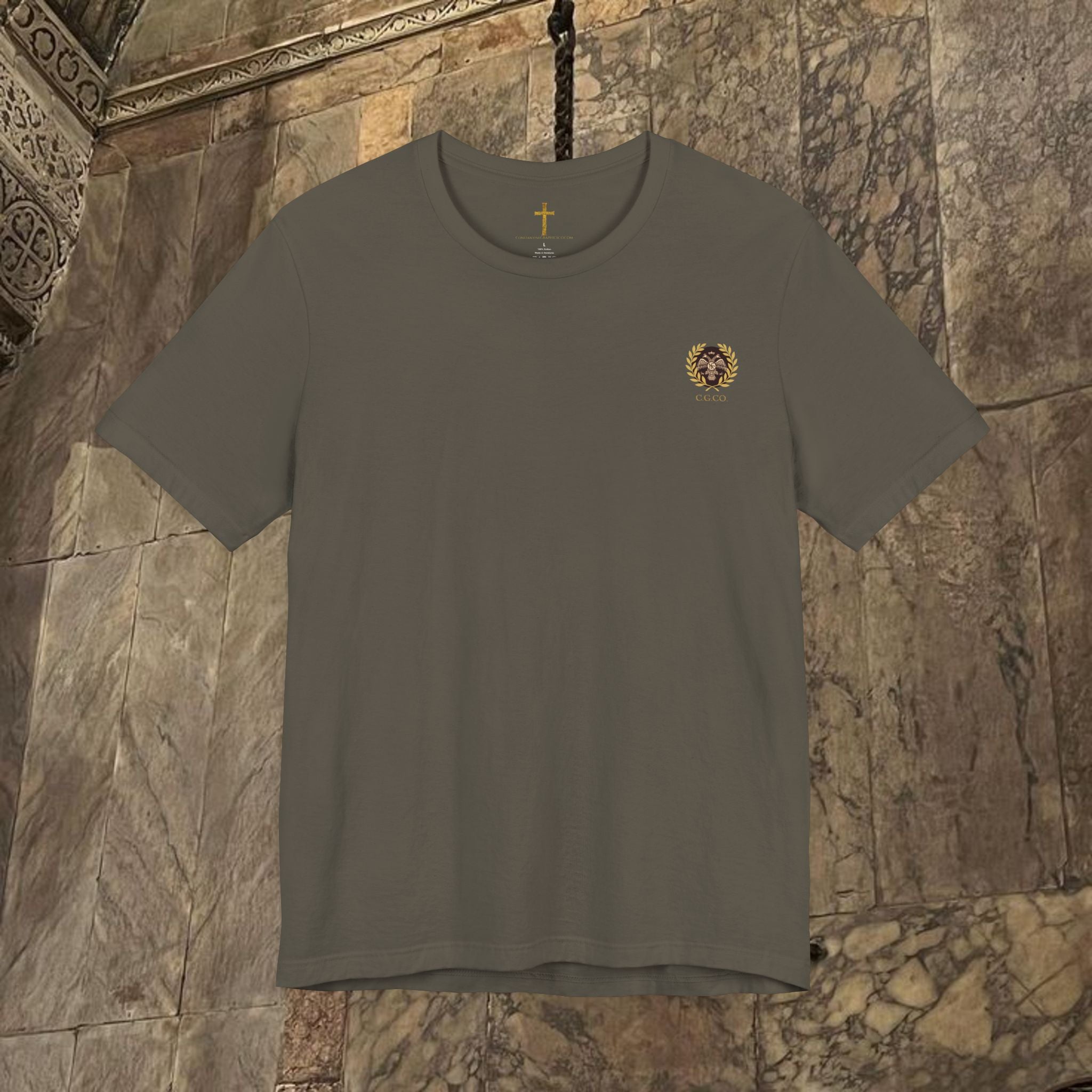 The Last Great Emperor Byzantine Inspired Cotton Graphic T-shirt Back Version