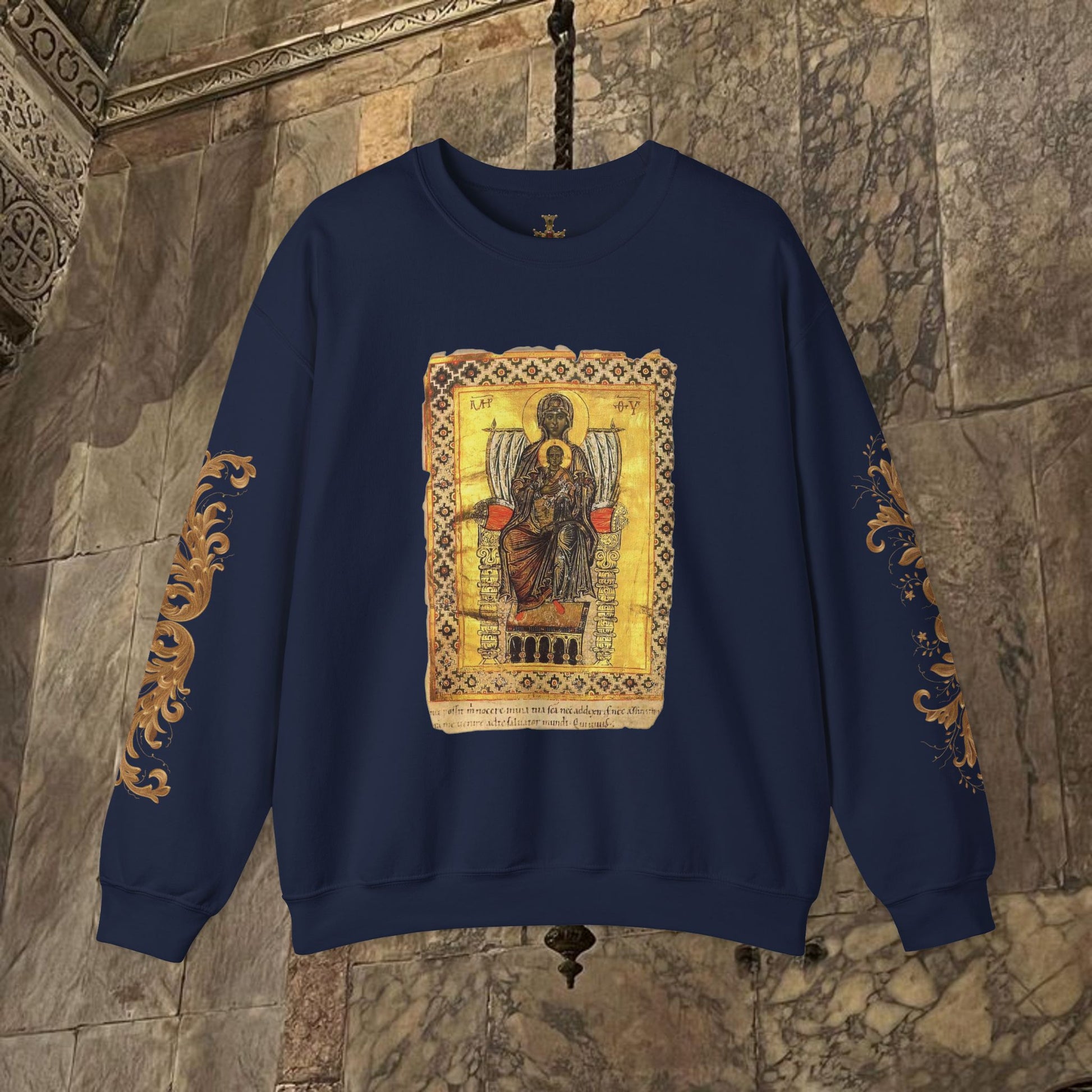 Byzantine Manuscript Art Sweatshirt Ancient design