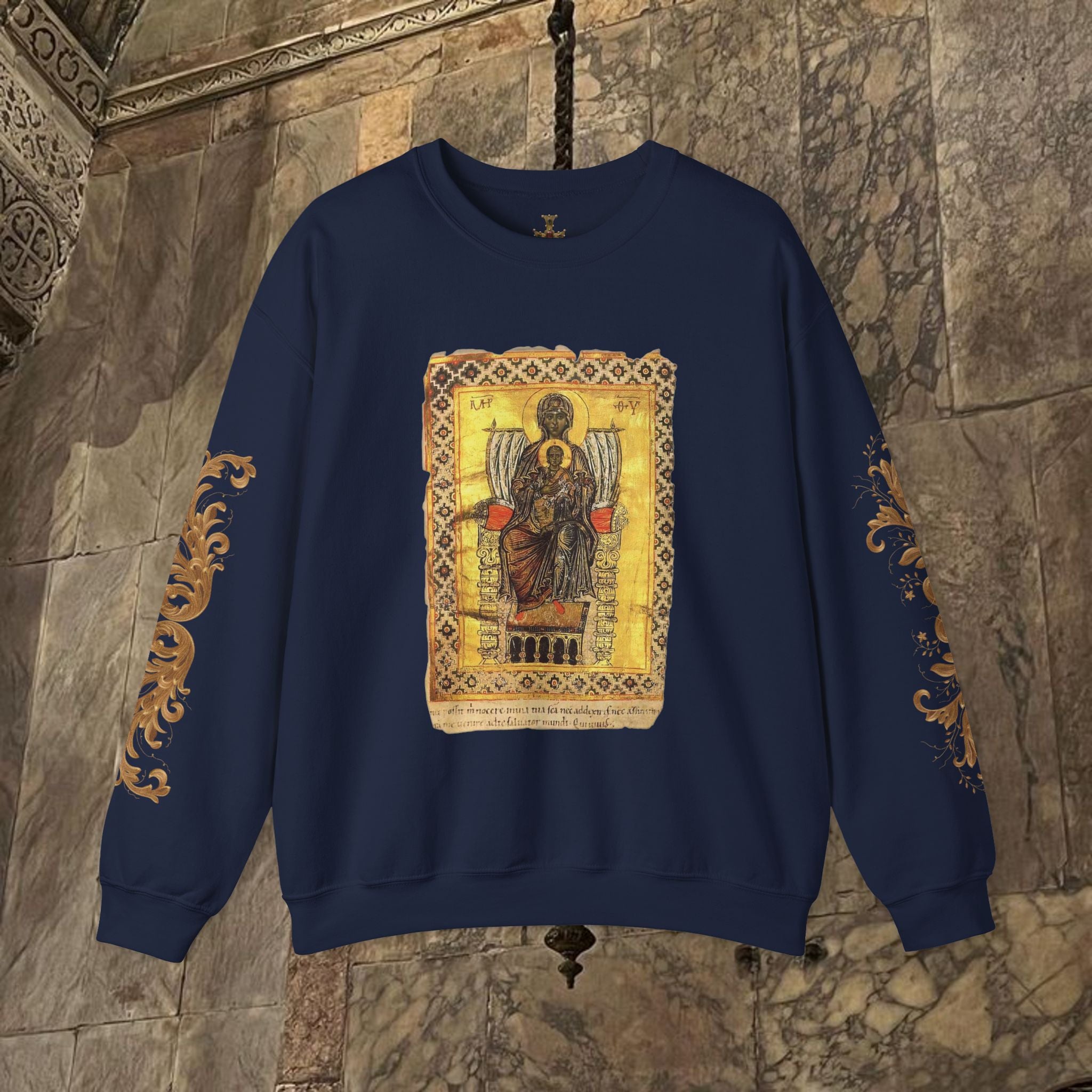Byzantine Manuscript Art Sweatshirt Ancient design