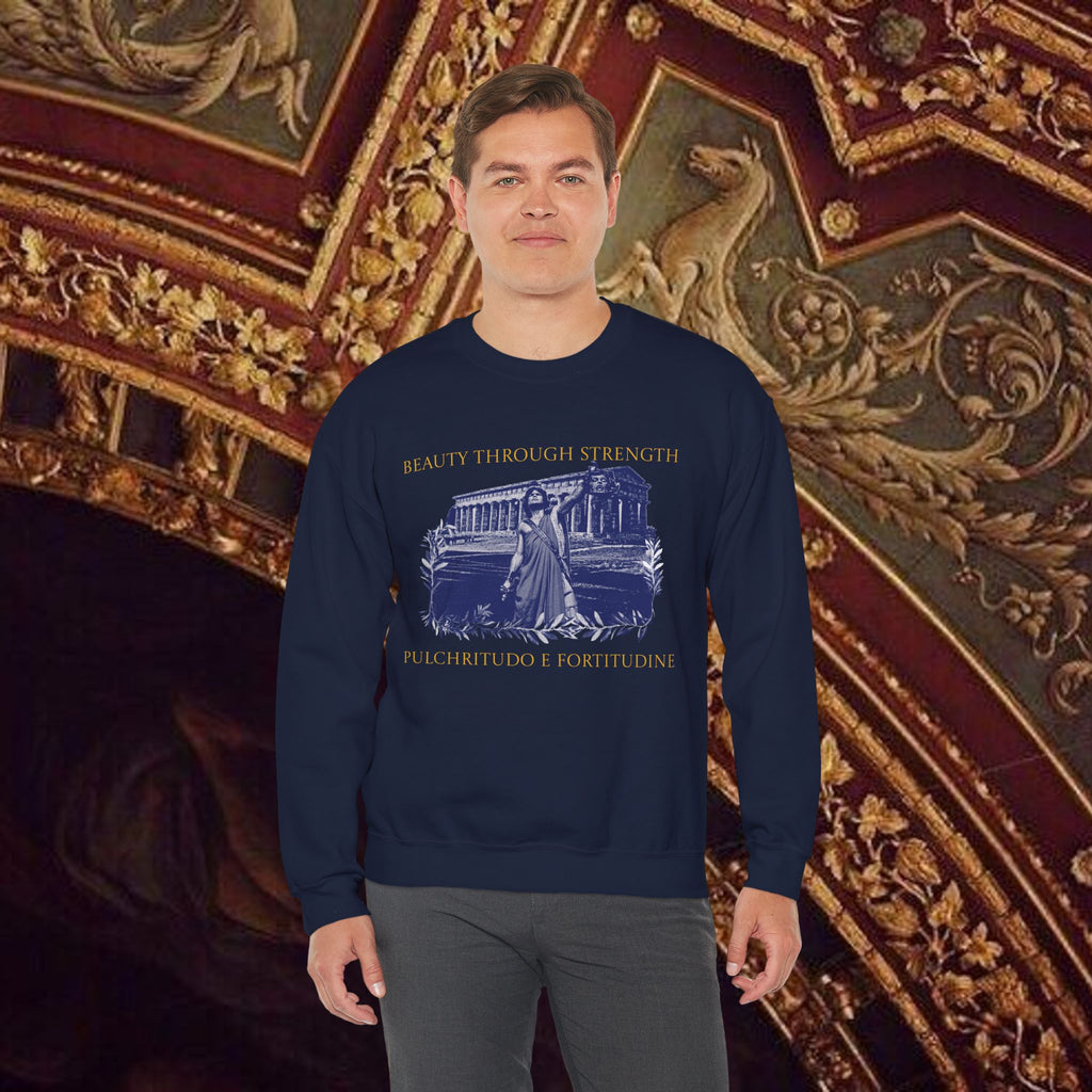 The Hero's Victory Classically-Themed Cotton Graphic T Sweatshirt