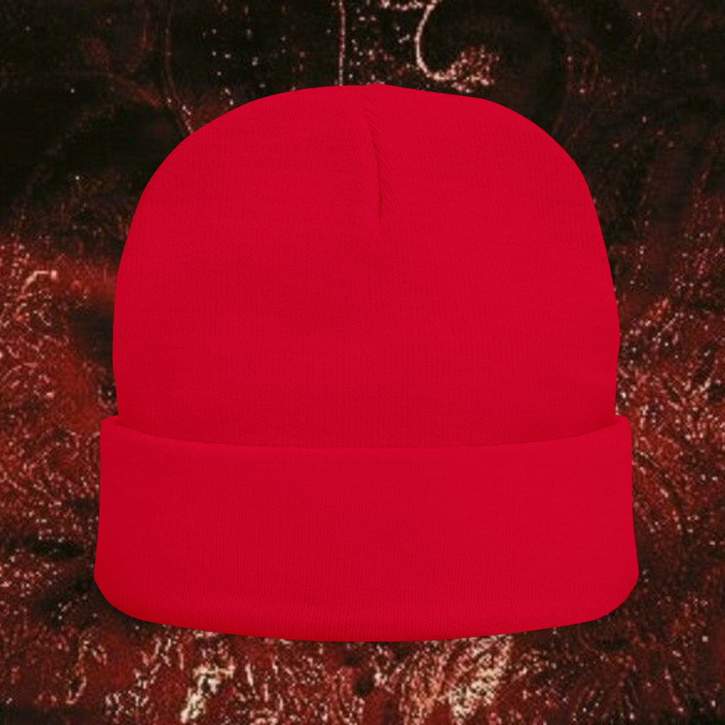 Medusa Wrath Embroidered Knit Beanie