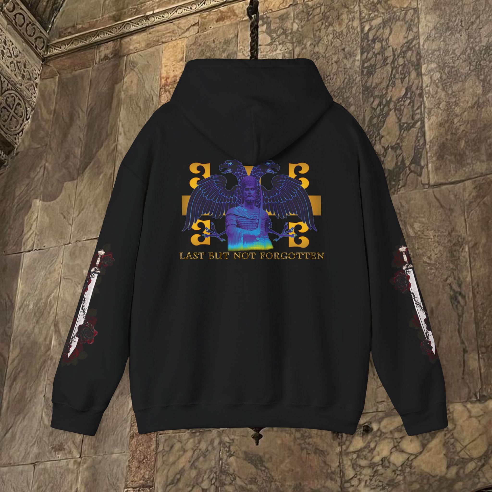 The Last Great Emperor Byzantine Inspired Graphic Hoodie Back Version
