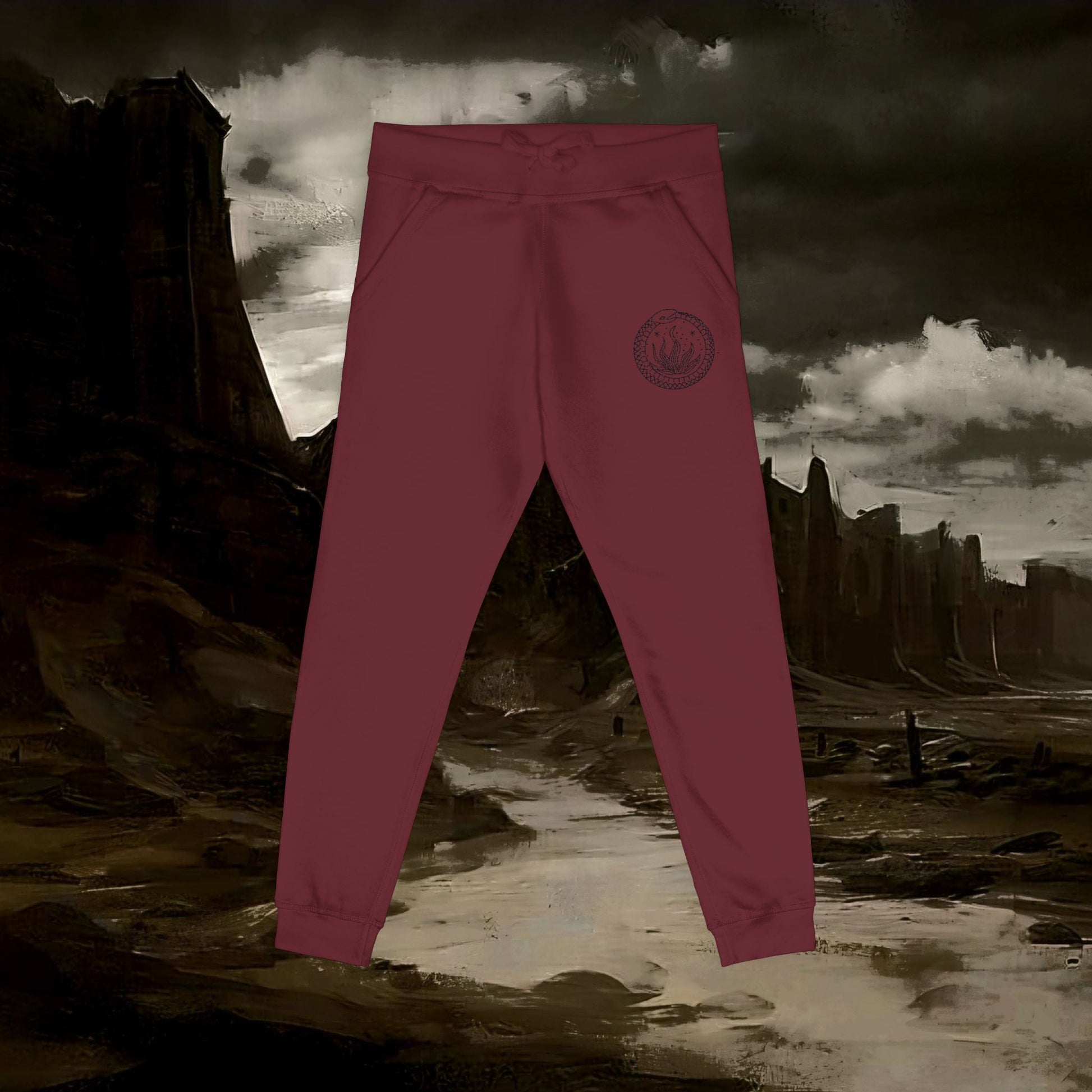 Unisex Fleece Sweatpants ( Esoteric Embroidery)