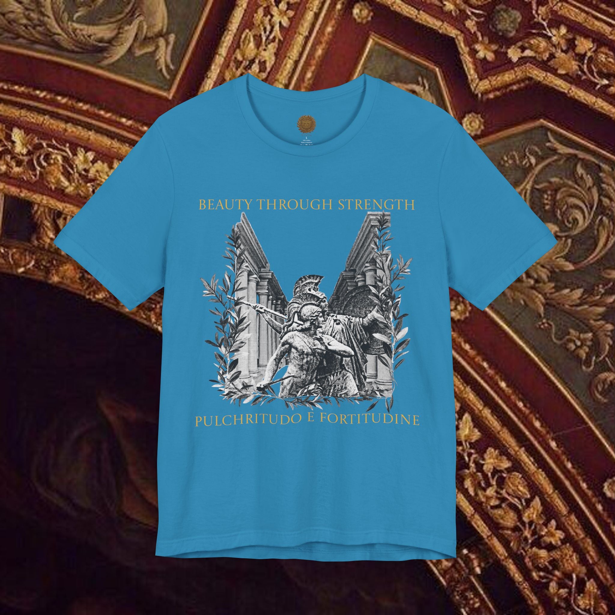The Goddess's Protection Classically-Inspired Cotton Graphic T Shirt