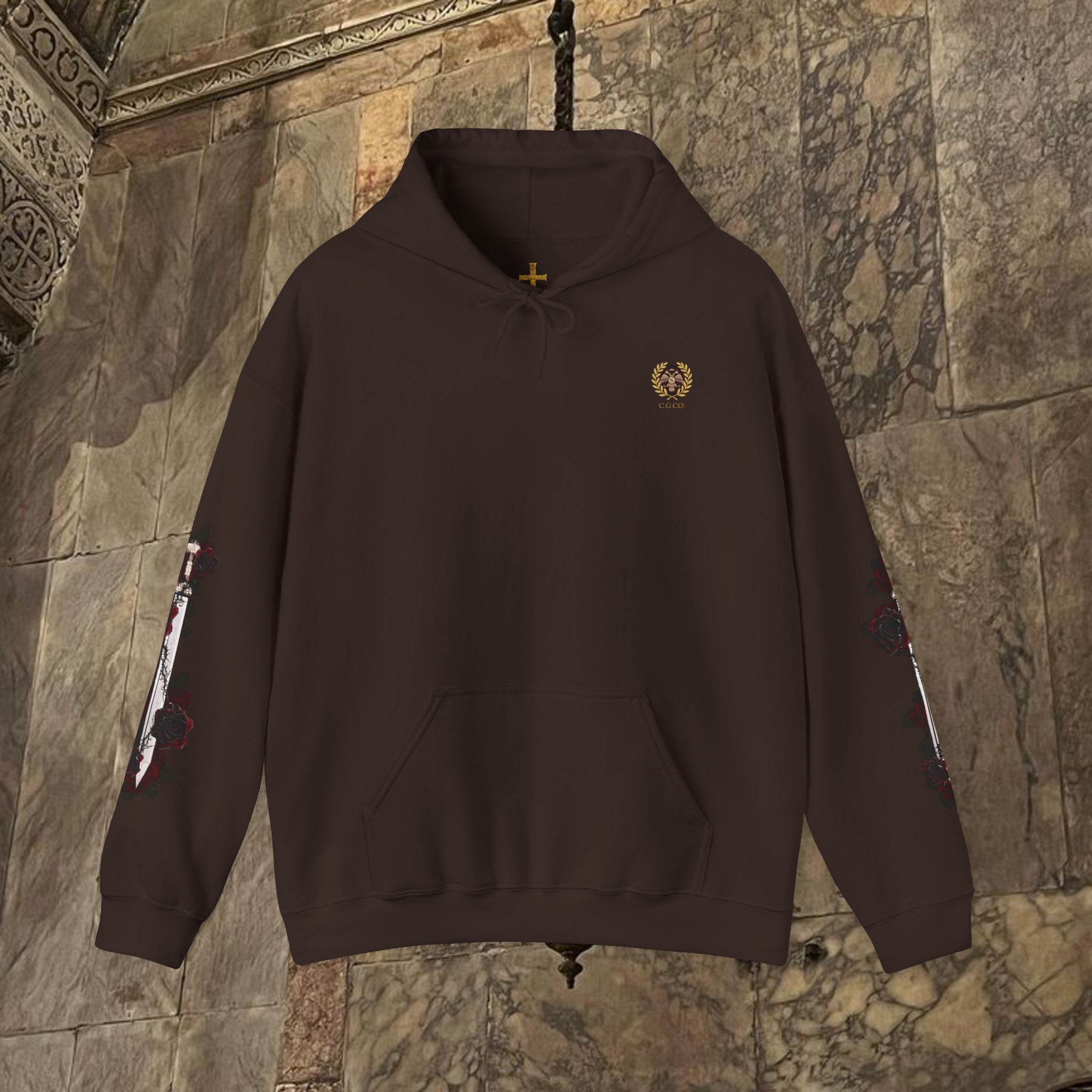 The Last Great Emperor Byzantine Inspired Graphic Hoodie Back Version