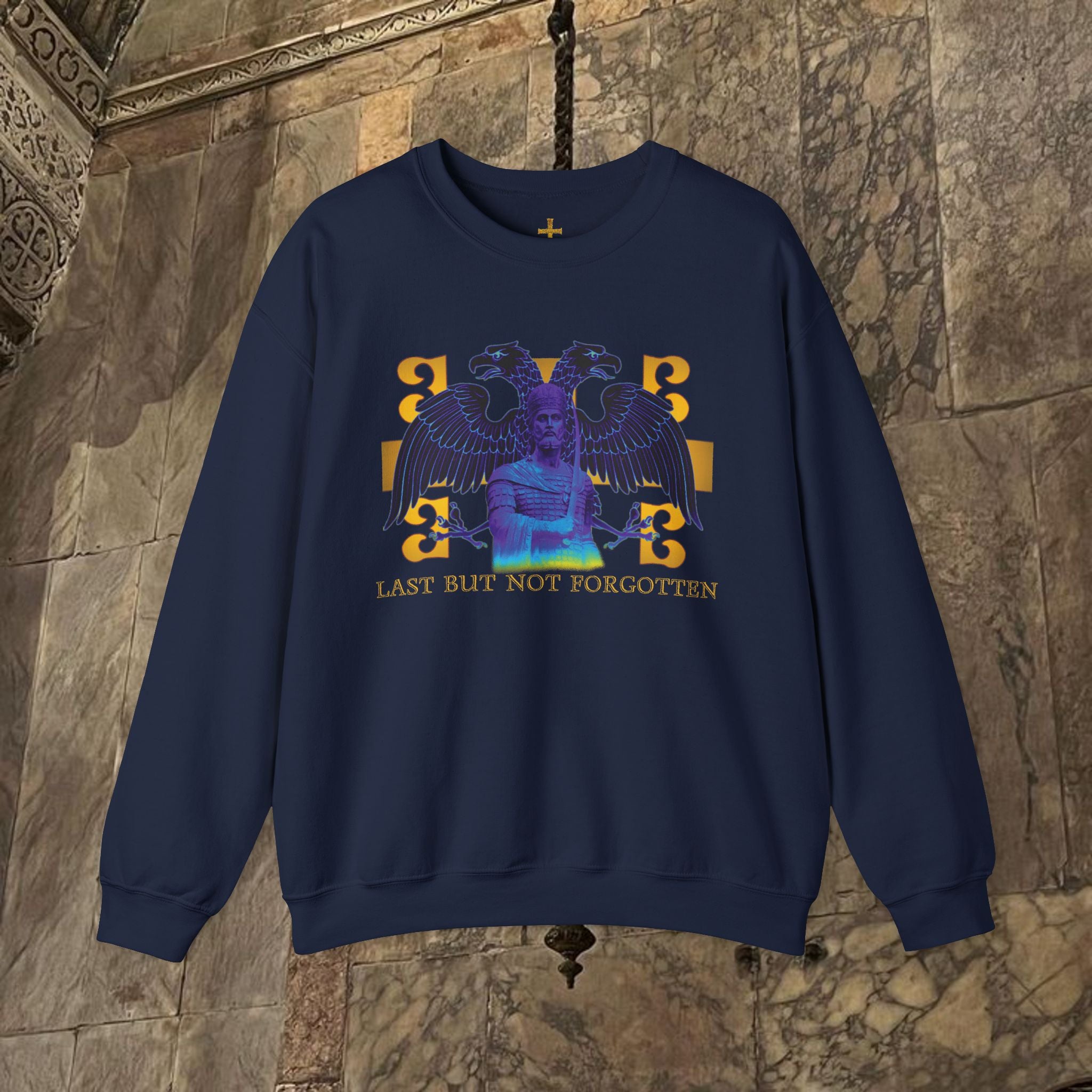 The Last Great Emperor Byzantine Inspired Graphic Crewneck Sweatshirt Front Version