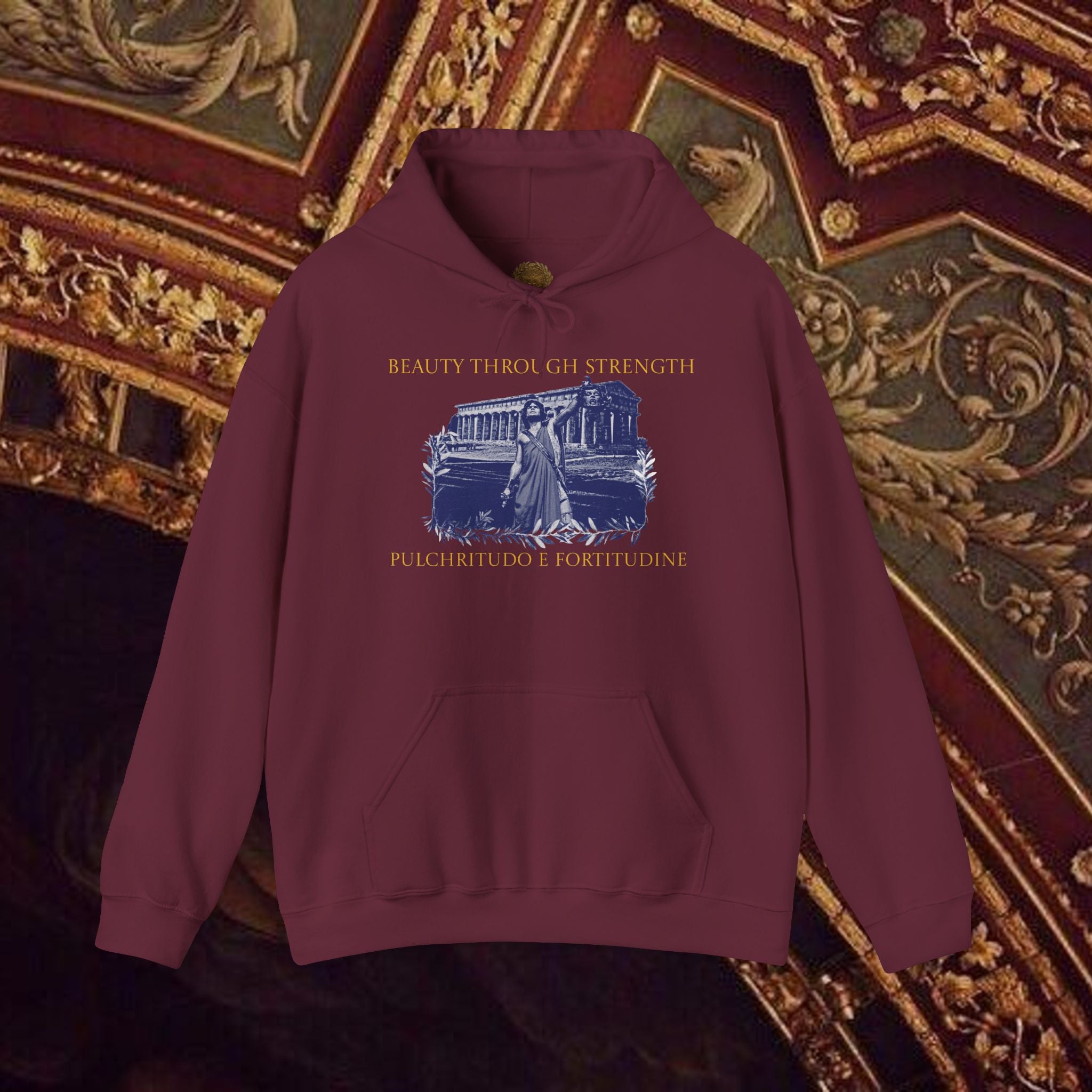 The Hero's Victory Classically-Themed Cotton Graphic Hoodie
