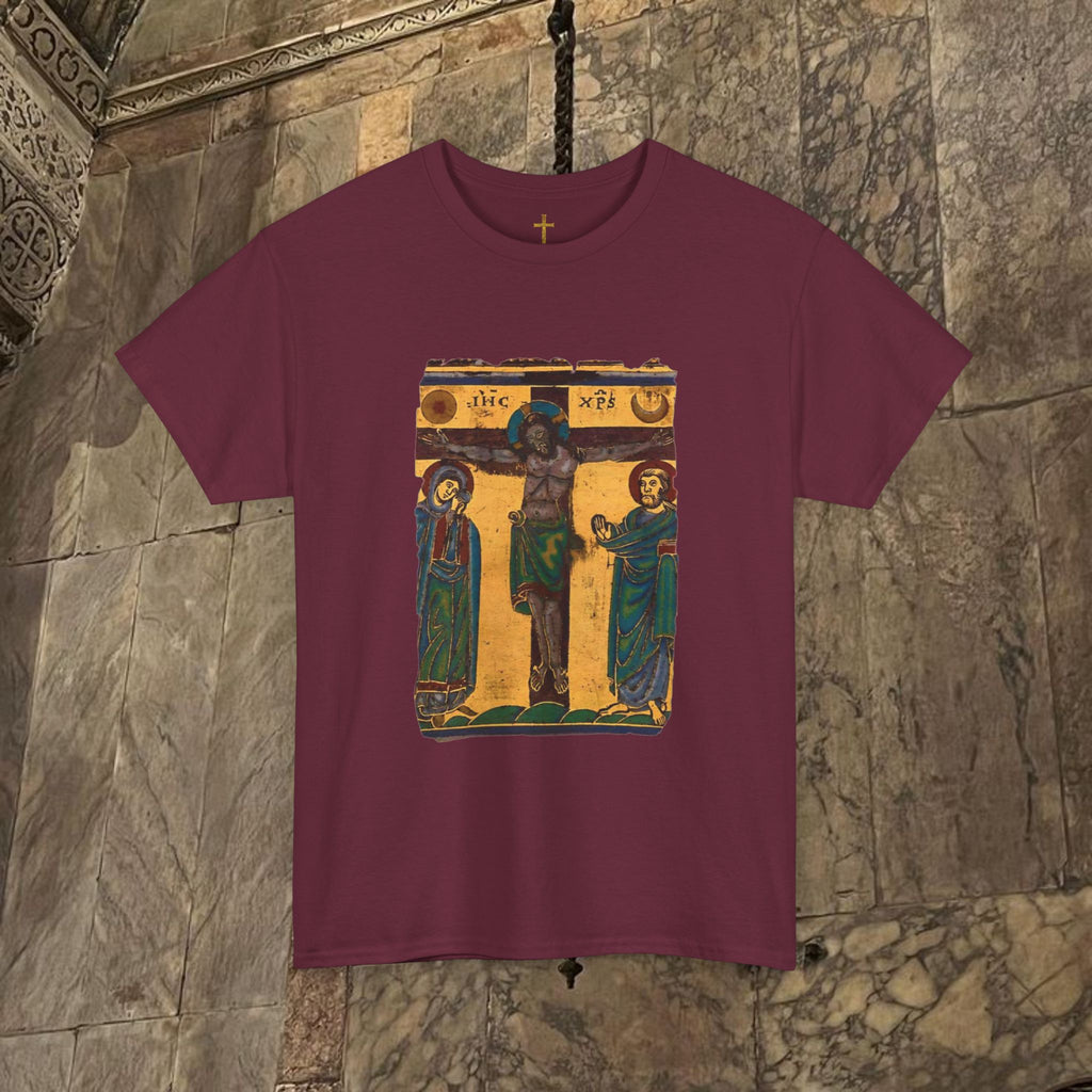 Byzantine Manuscript Art T-Shirt - Sacred Icon work