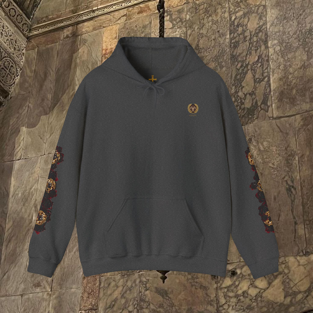 The Kings Fate Byzantine Inspired Graphic Hoodie Back Version