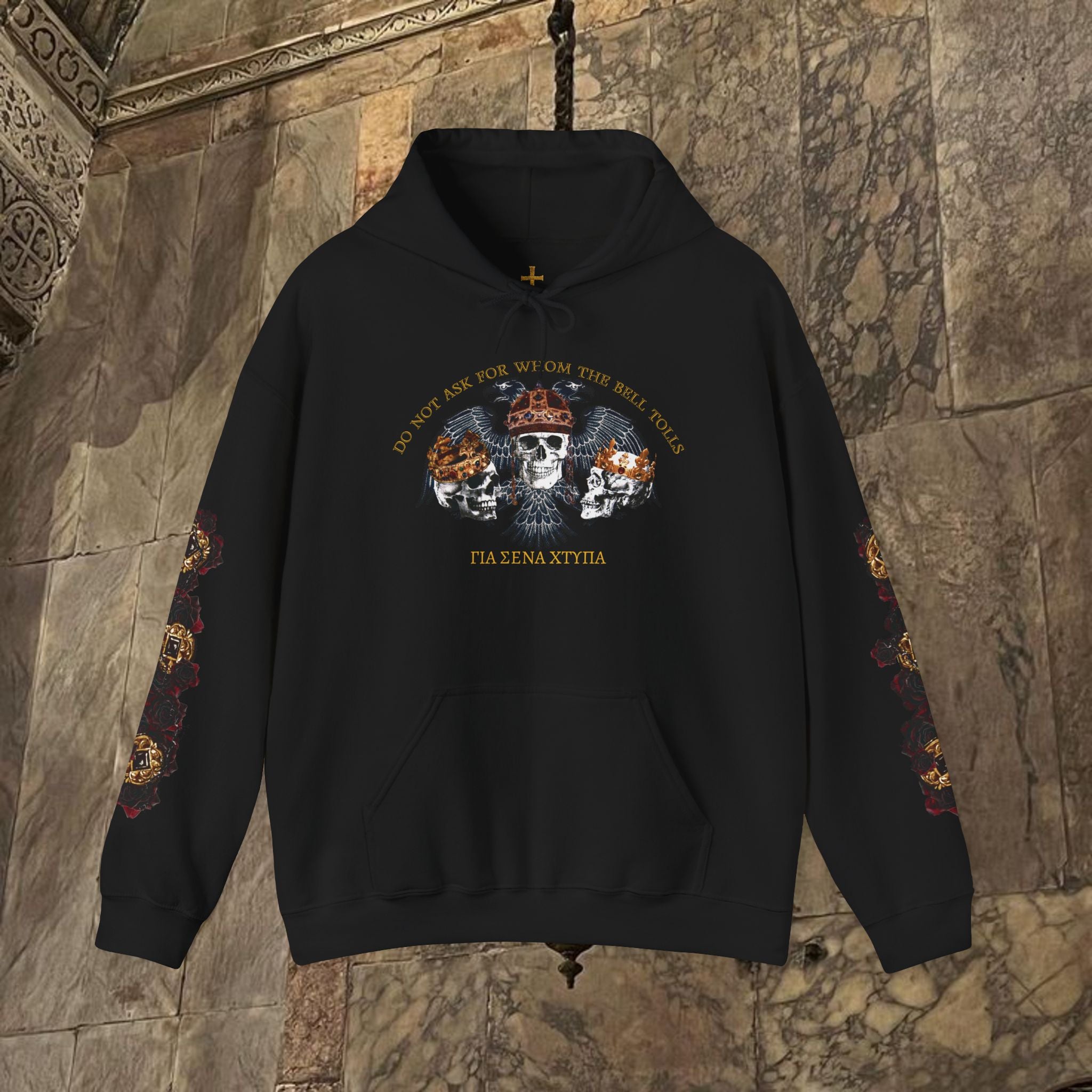 The Kings Fate Byzantine Inspired Graphic Hoodie Front Version