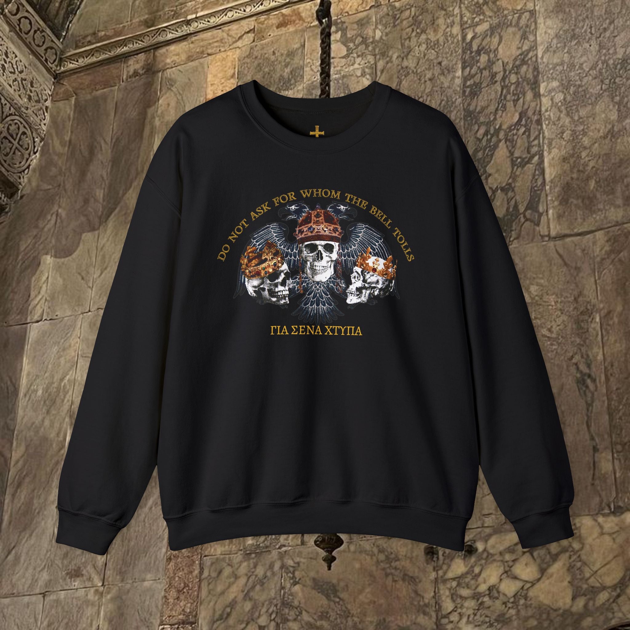 The Kings Fate Byzantine Inspired Graphic Crewneck Sweatshirt