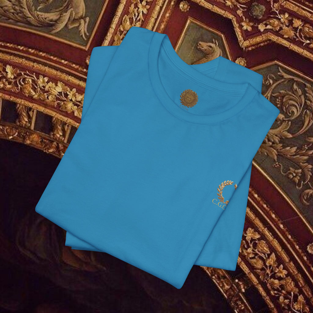 Title: The Hero's Victory Classically-Themed Cotton Graphic T Shirt Back Version