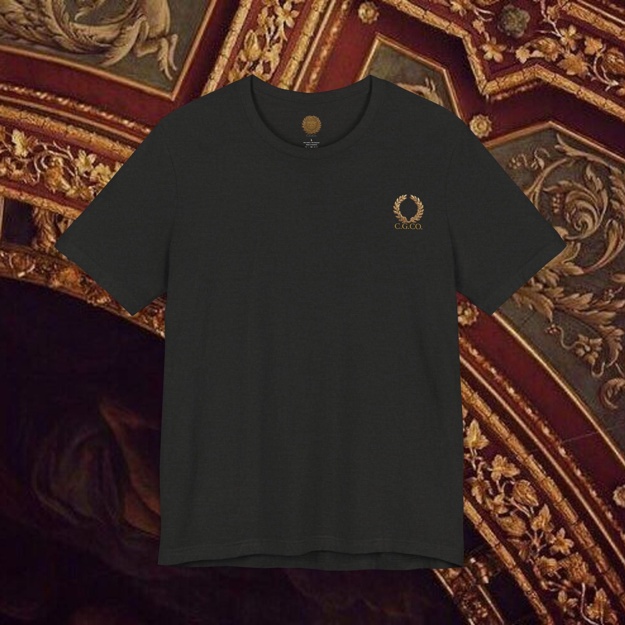 Guardian of the Temple Classically- Inspired Cotton Graphic T Shirt Back Version