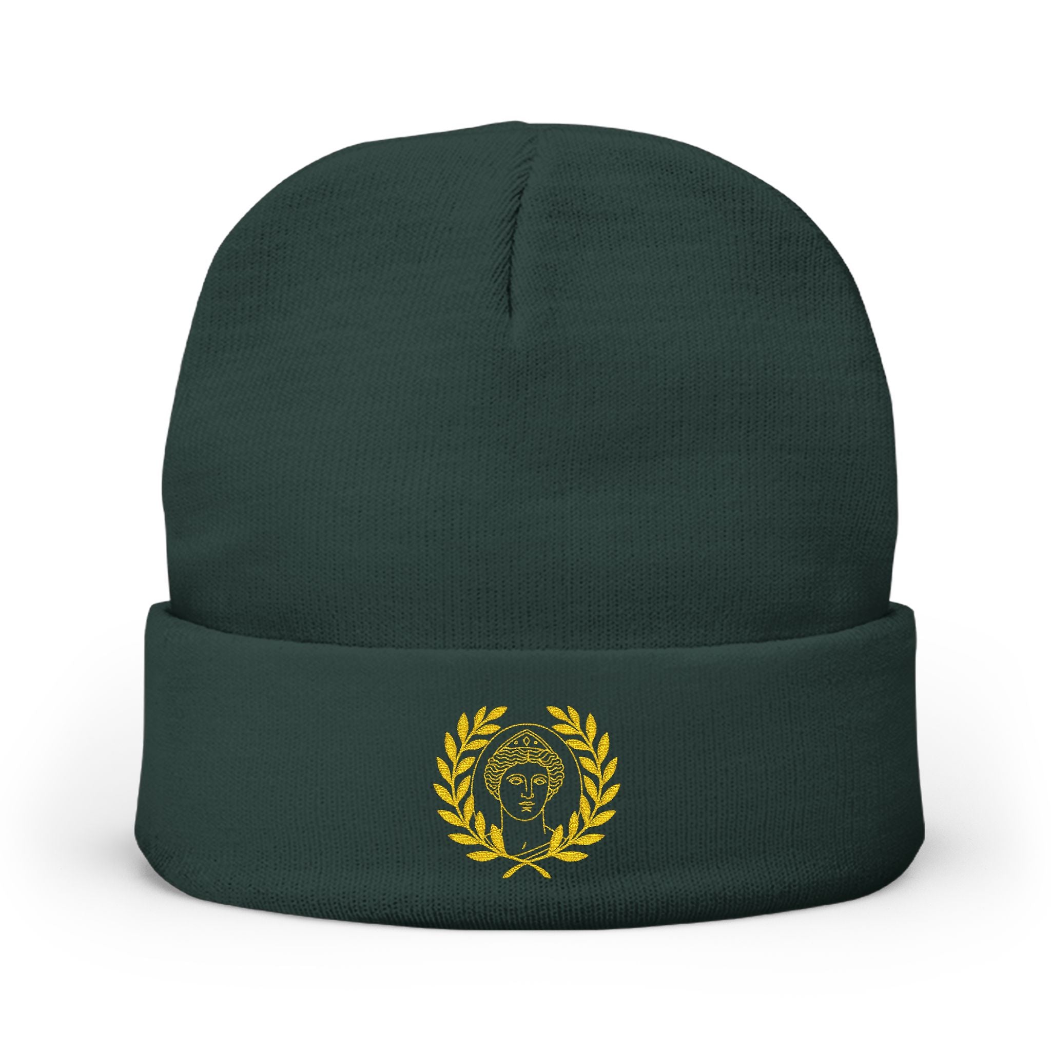 Mystical Venus Embroidered Beanie - Celestial Winter Hat