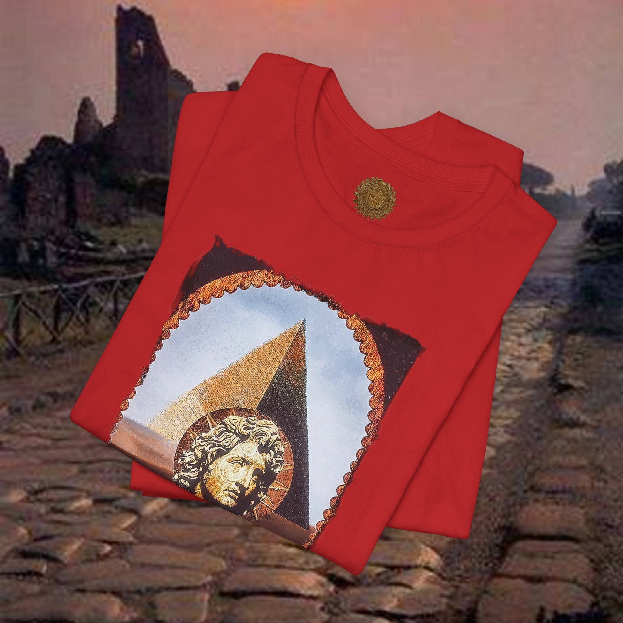 Alexander the Great In Egypt Pyramid Graphic T Shirt