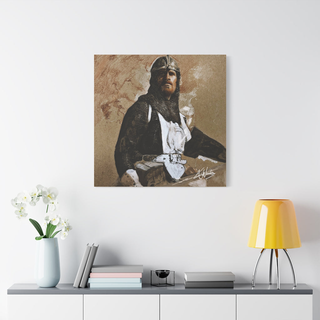 The Knight's Rest Medieval Fantasy Canvas