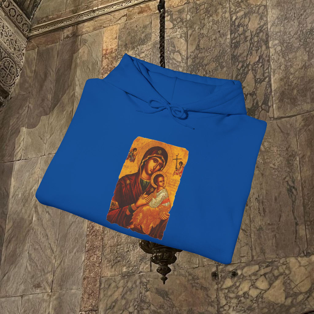 Byzantine Art Hoodie - Mother and Child Design