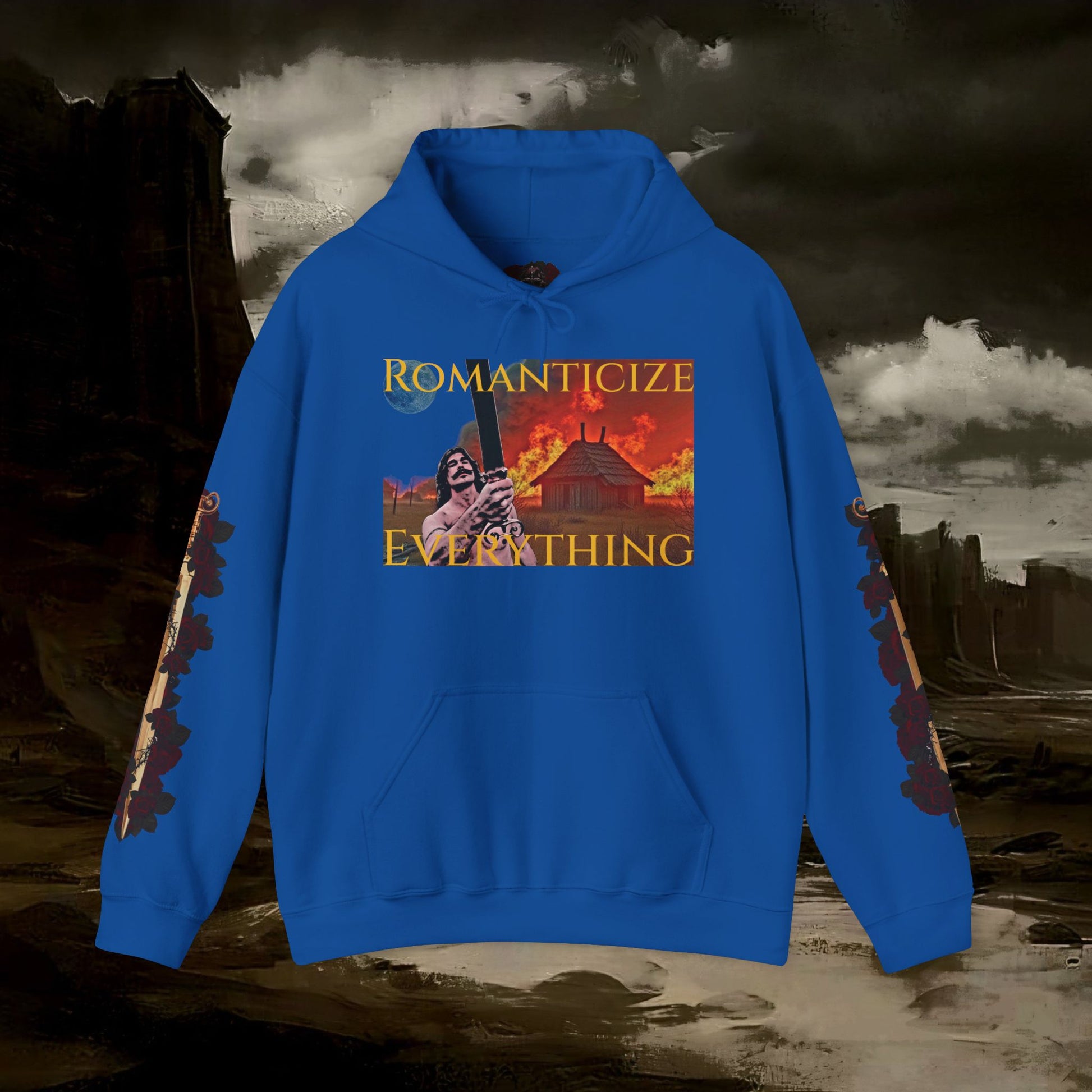 The Barbarian's Mirror Graphic Early Medieval Fantasy Inspired Hoodie