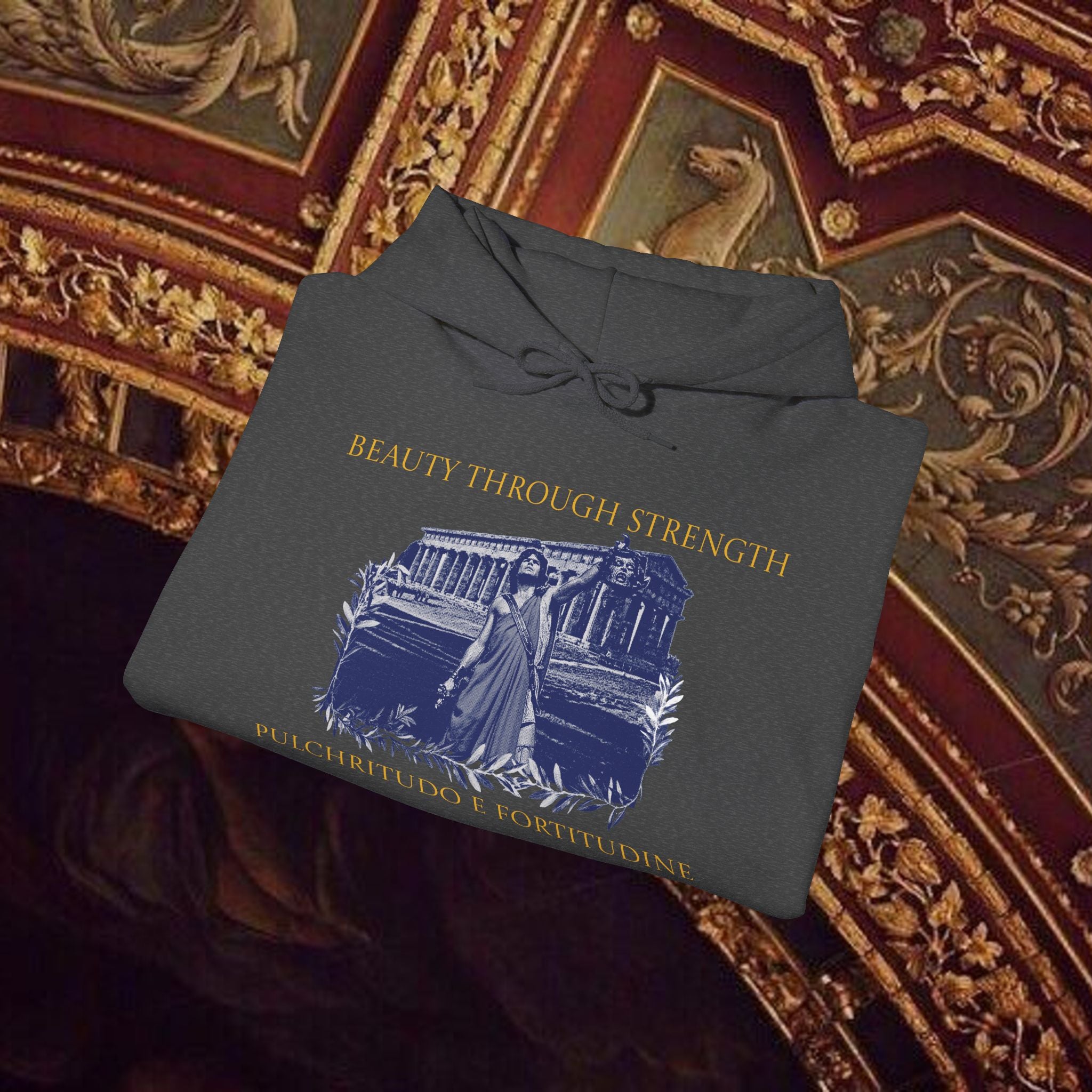 The Hero's Victory Classically-Themed Cotton Graphic Hoodie