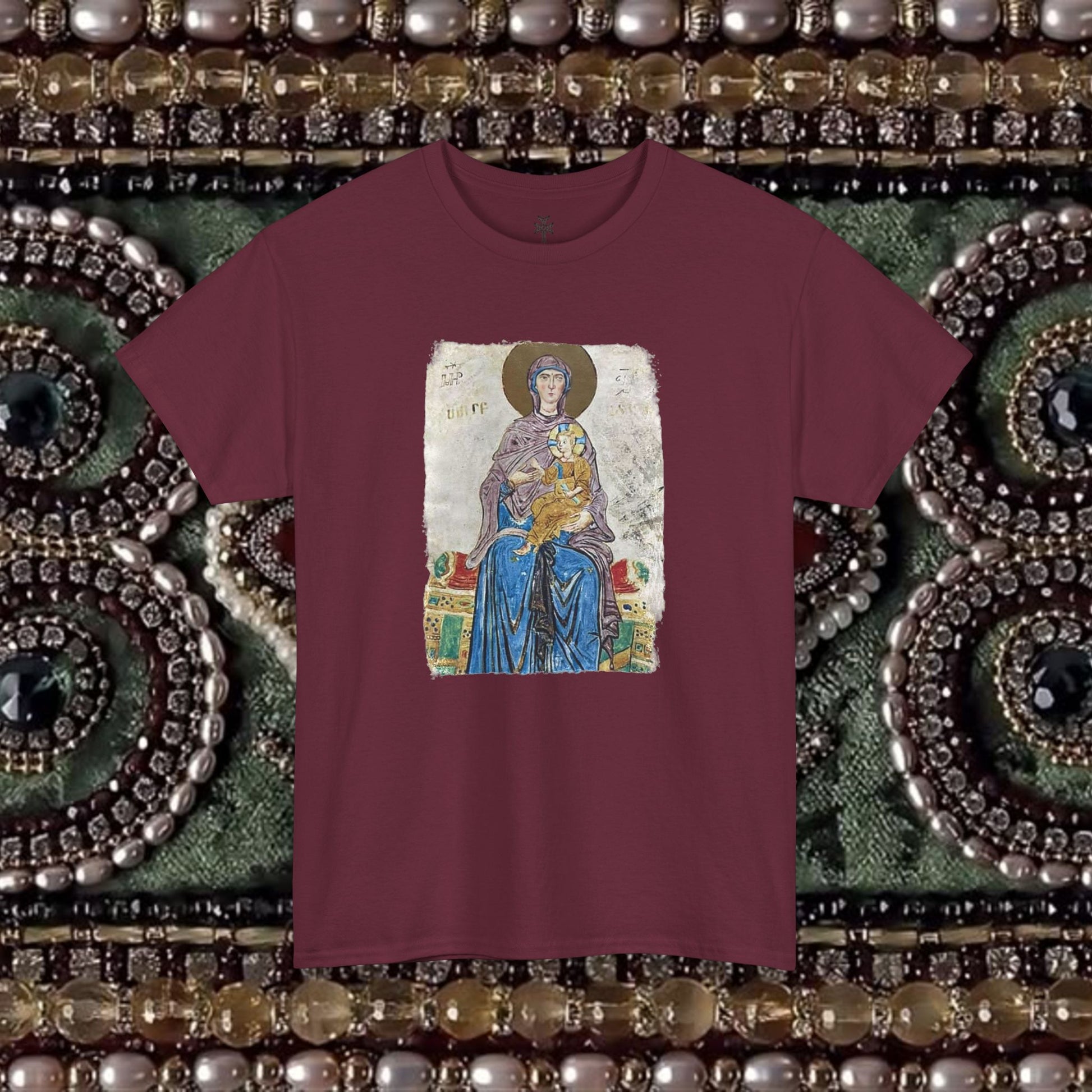Armenian Manuscript Virgin and Christ Graphic T-Shirt