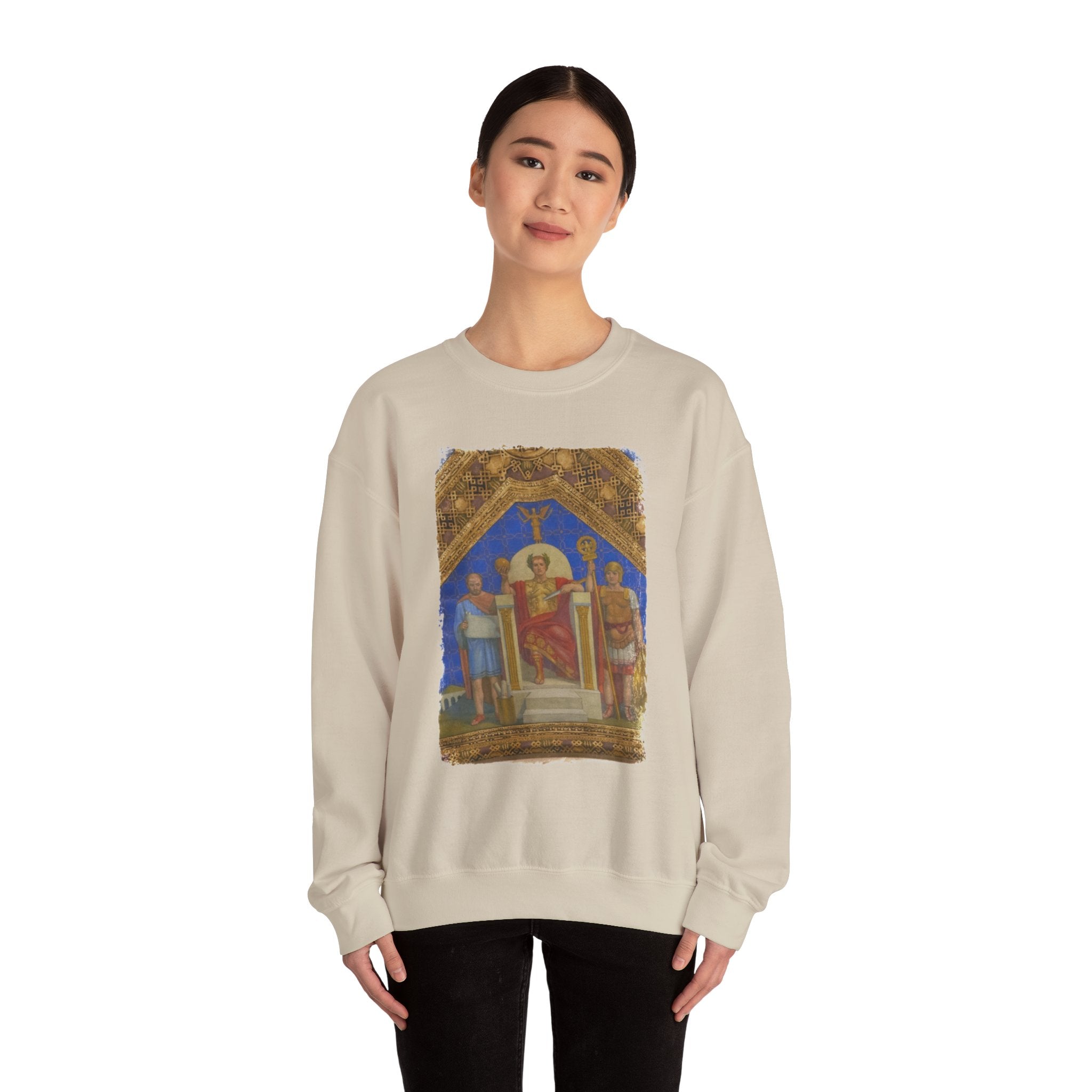 Imperial Throne Art Sweatshirt - Eternal Ruler Design | Constantine Graphics