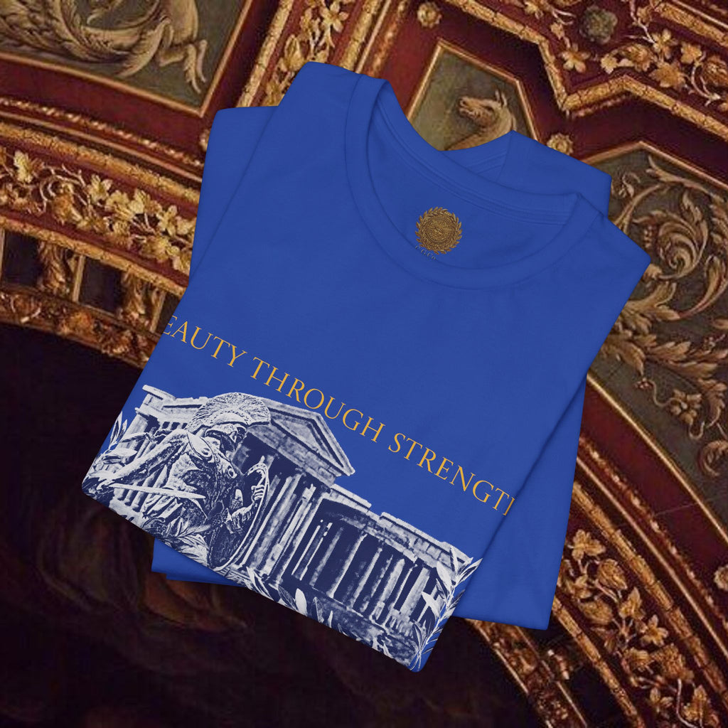 Guardian of the Temple Classically- Inspired Cotton Graphic T Shirt