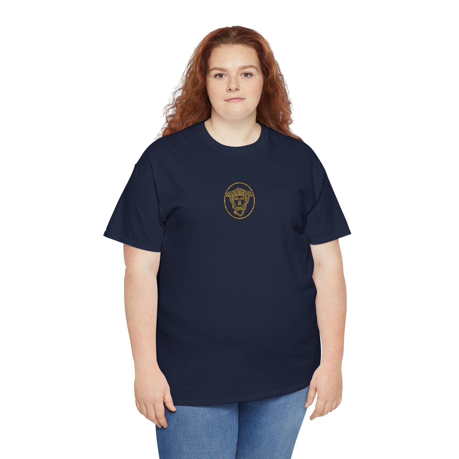 Medusa's Head Unisex Heavy Cotton Tee, Colorful Graphic Tee