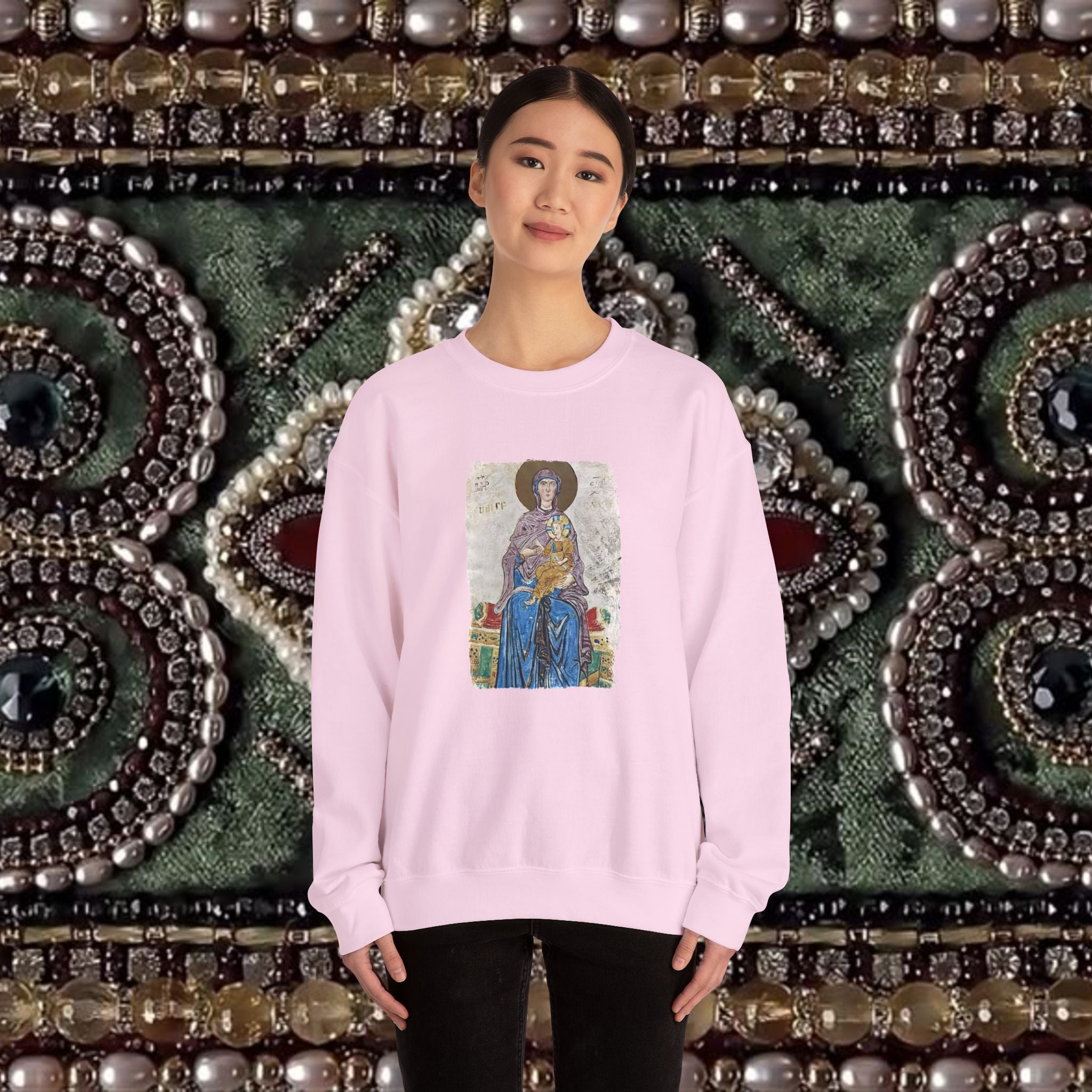 Medieval Armenian Manuscript Art Cotton Graphic Sweatshirt