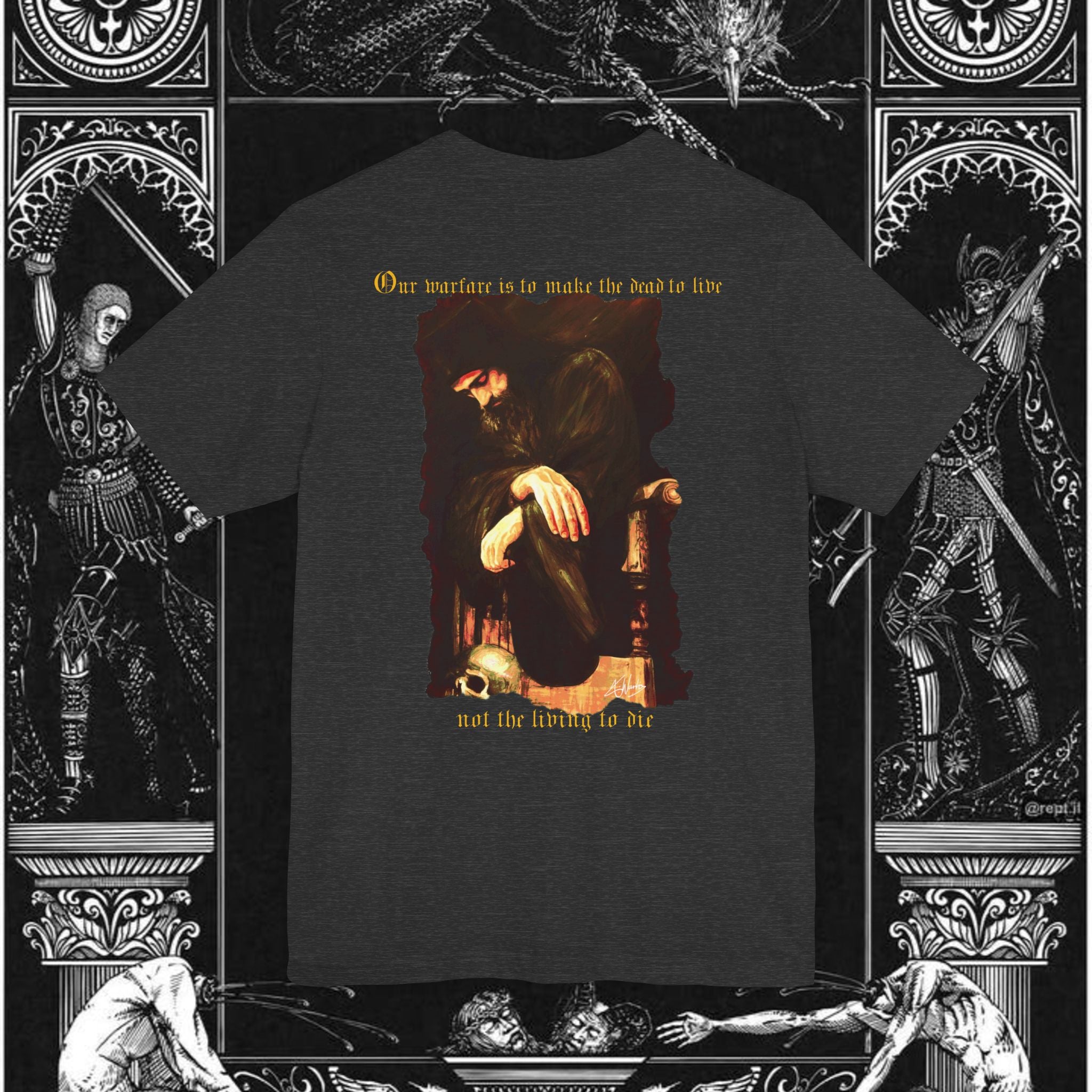 Man's Memento Medieval Fantasy Graphic T Shirt