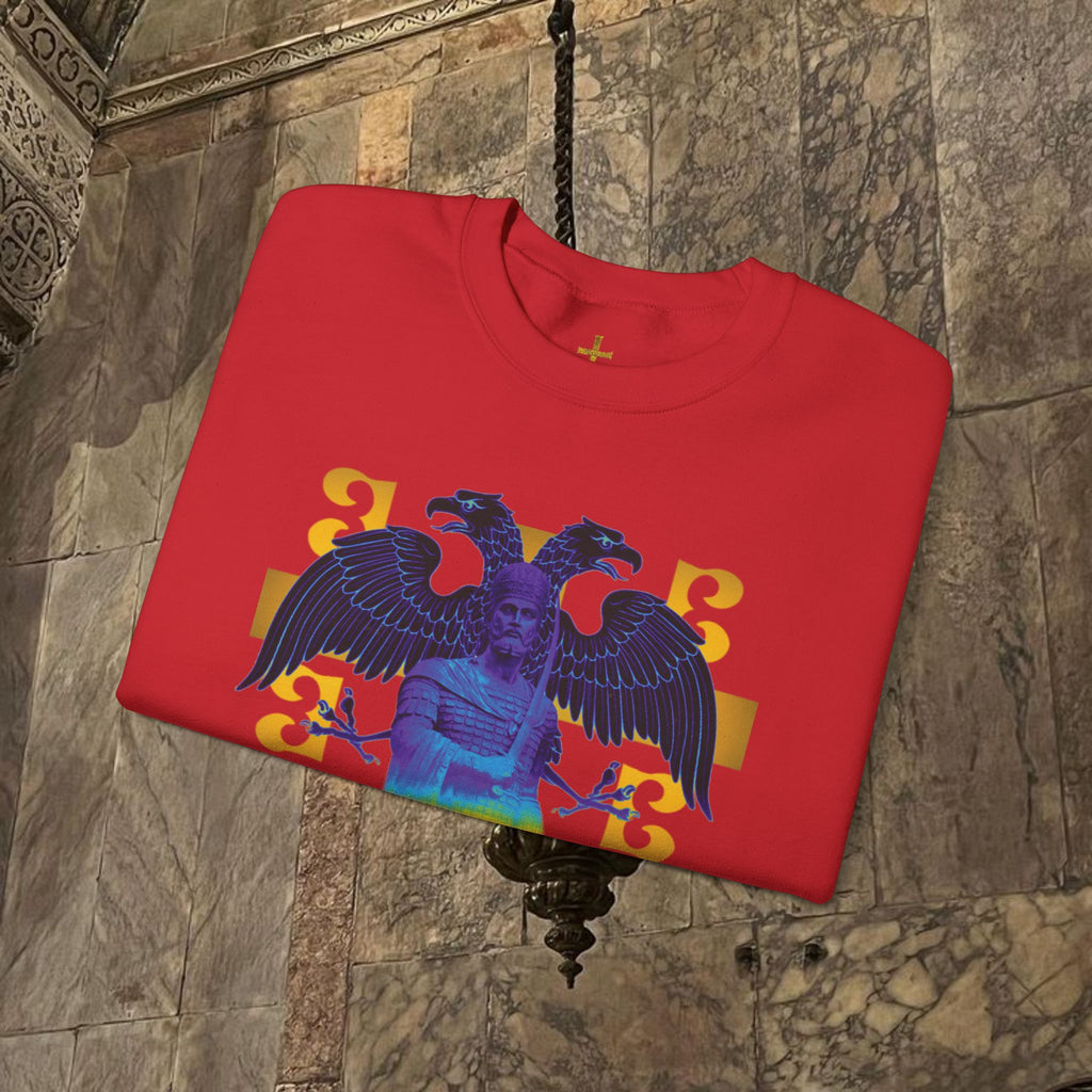 The Last Great Emperor Byzantine Inspired Graphic Crewneck Sweatshirt Front Version