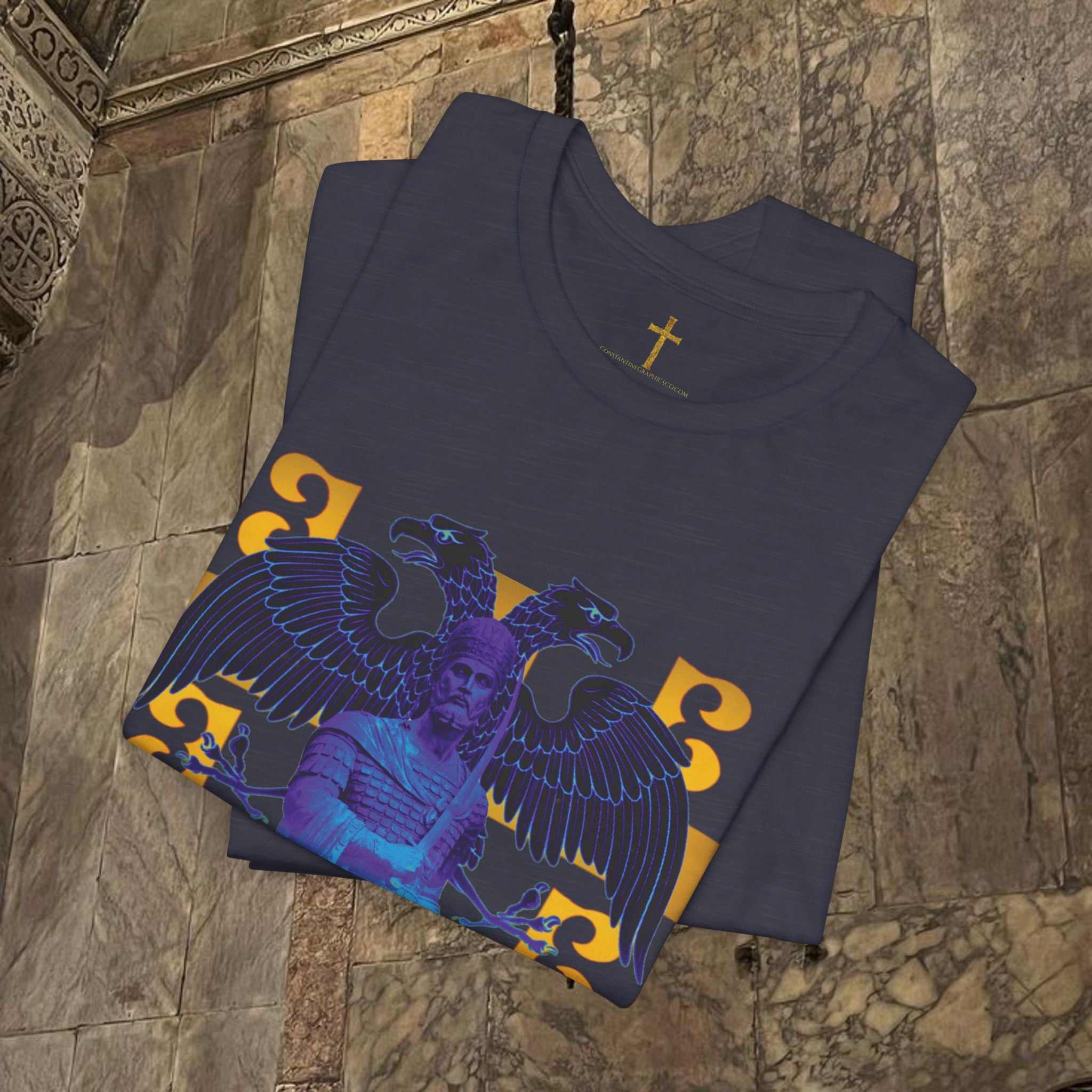 The Last Great Emperor Byzantine Inspired Cotton Graphic T-shirt Front