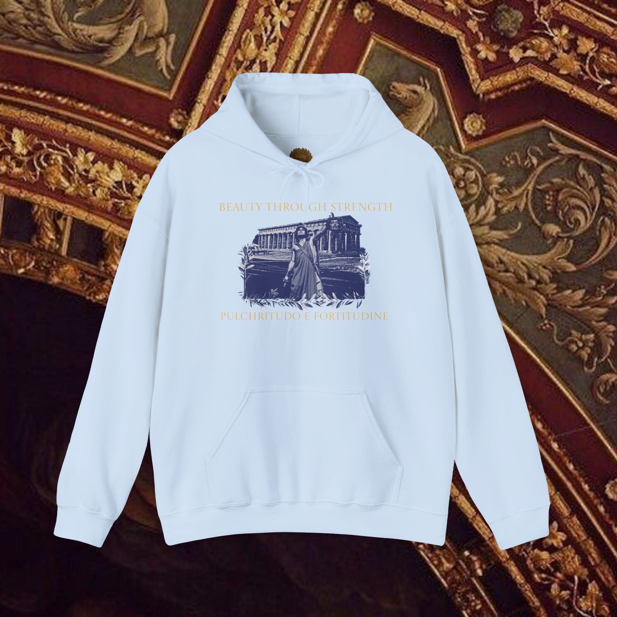 The Hero's Victory Classically-Themed Cotton Graphic Hoodie