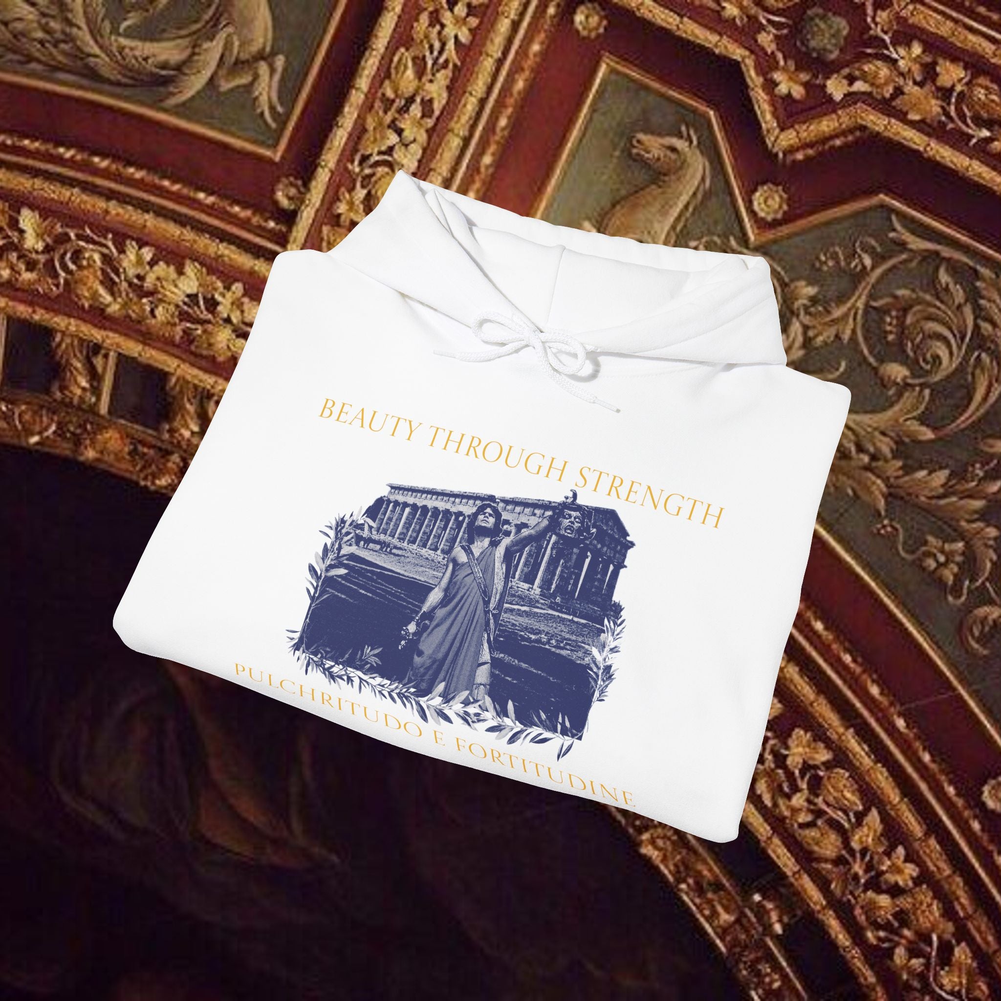 The Hero's Victory Classically-Themed Cotton Graphic Hoodie