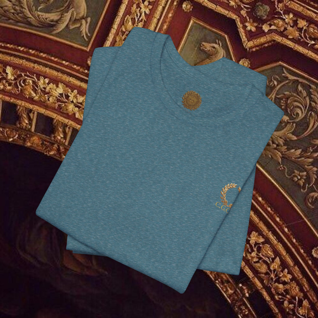 Guardian of the Temple Classically- Inspired Cotton Graphic T Shirt Back Version