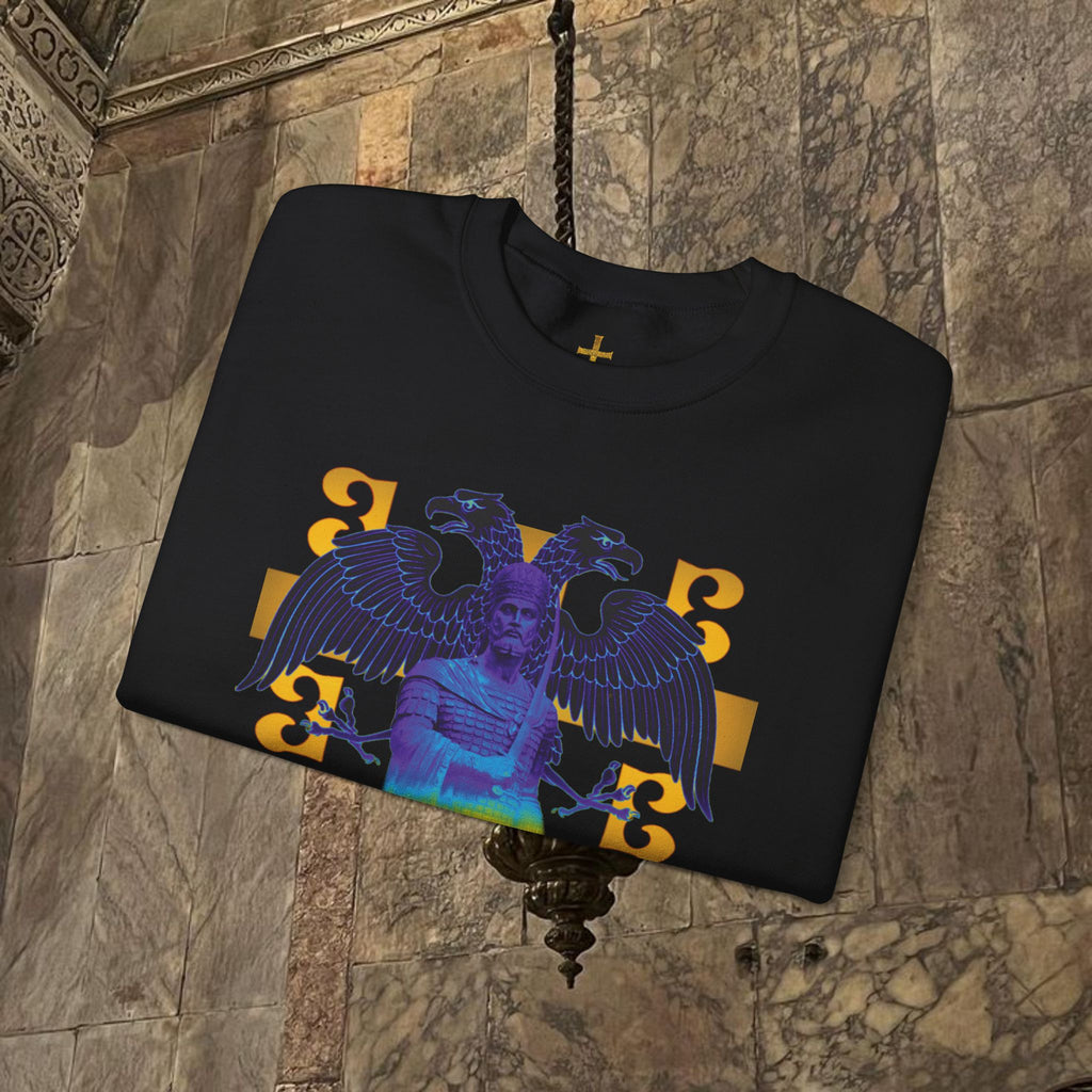The Last Great Emperor Byzantine Inspired Graphic Crewneck Sweatshirt Front Version