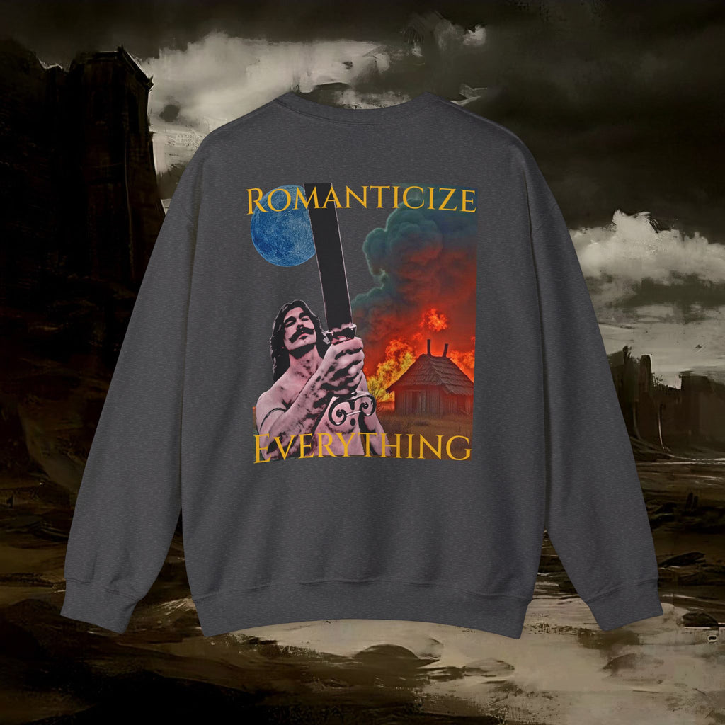 The Barbarian's Mirror Fantasy Medieval Inspired Unisex Sweatshirt Back Version